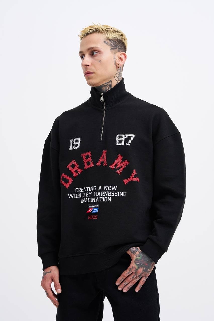 Dreamy 1987 Yarım Fermuarlı Sweatshirt