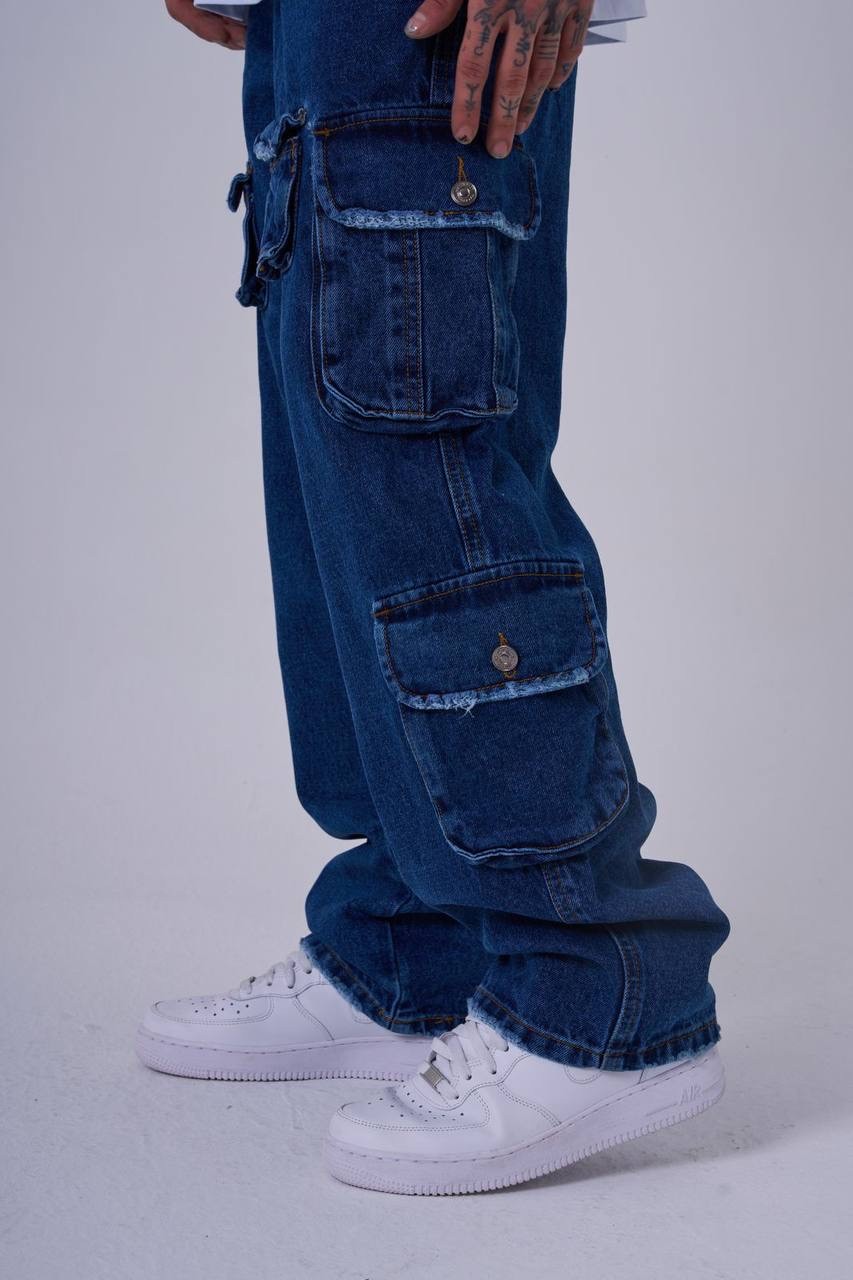 With Cargo Pocket Baggy Jean