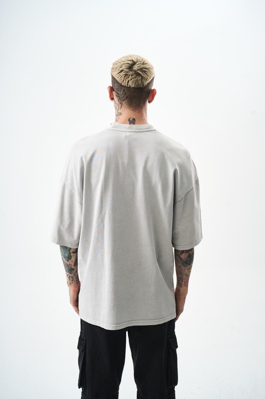 Basic Yıkamalı Oversize T-Shirt
