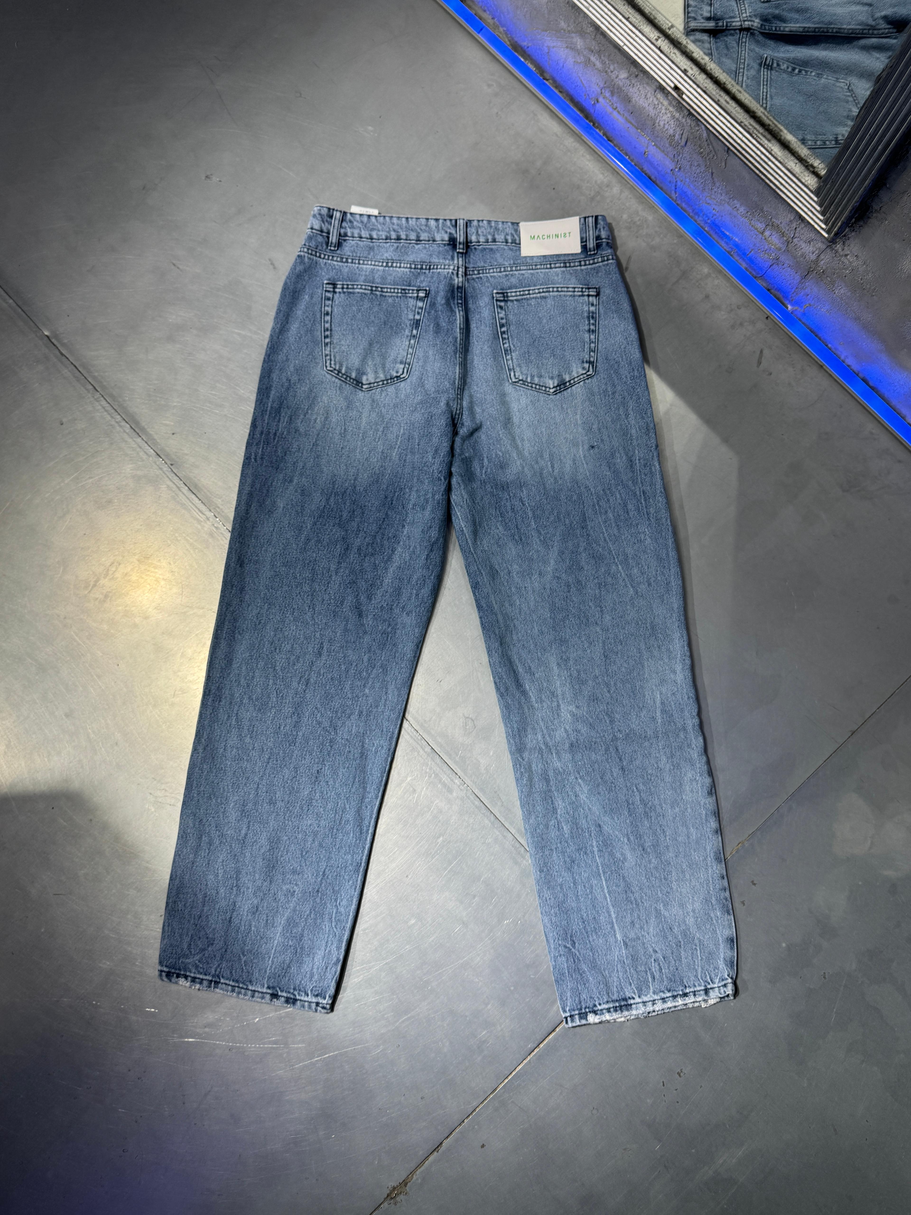 Floral Embroidered Blue Baggy Pantolon ( Limited Edition )