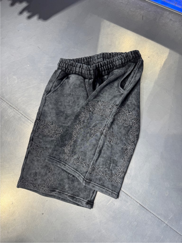 Baroque 3 İplik Acid Wash T-Shirt