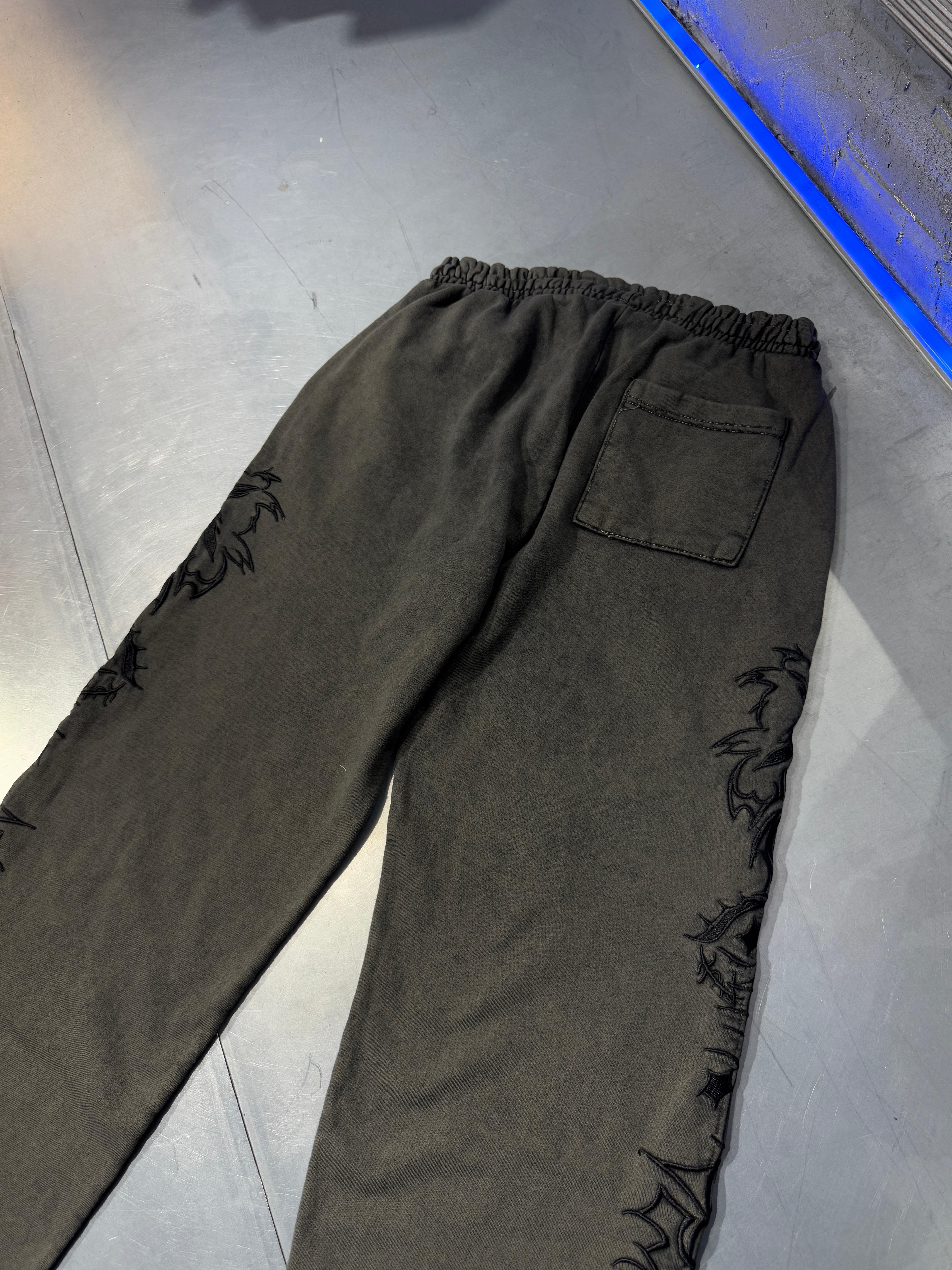 Tribal Nakışlı Acid Wash Baggy Eşofman