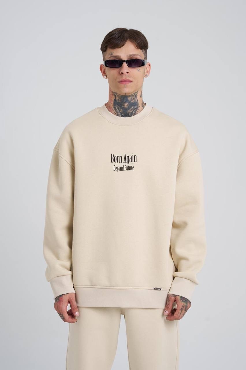 Beyond Future Şardonlu Sweatshirt - Bej