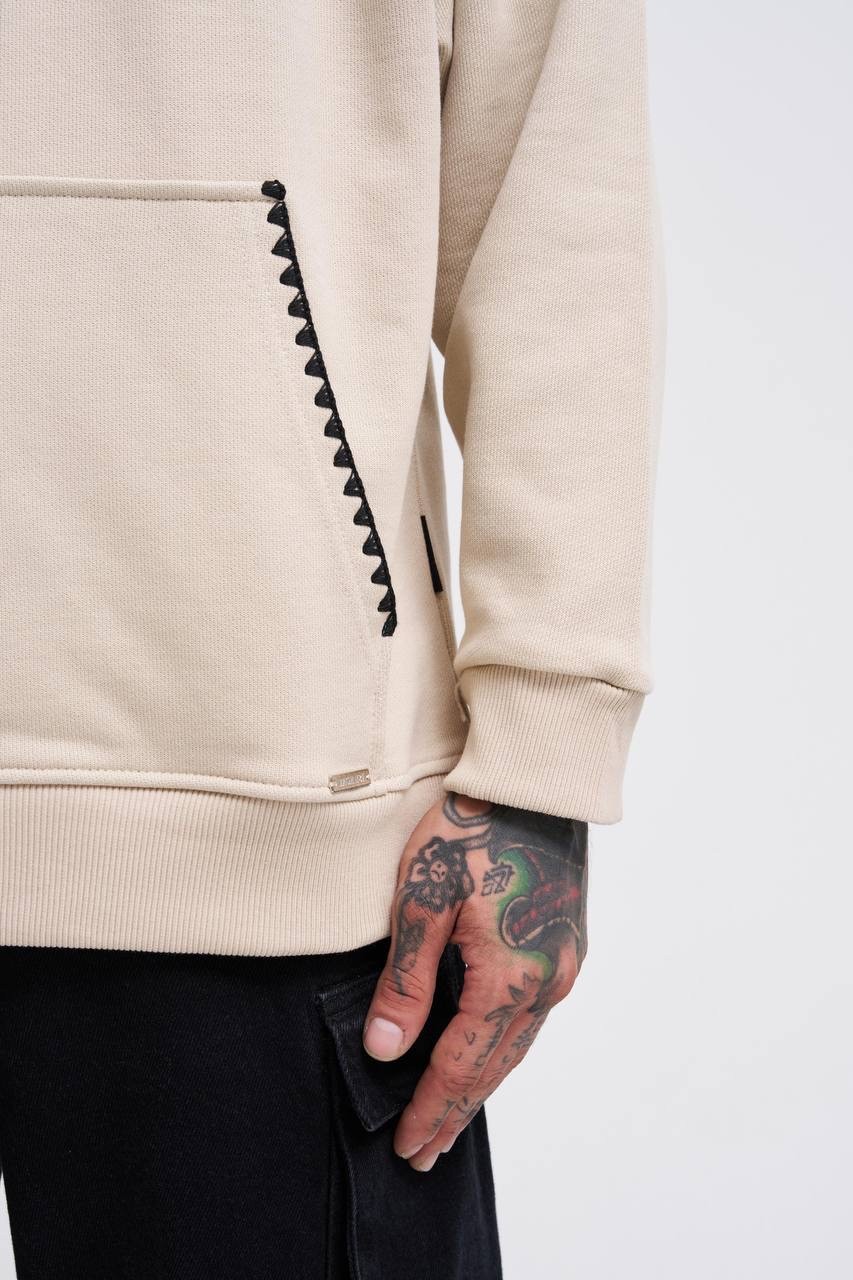 Oversize Dikiş Detaylı Basic Hoodie 