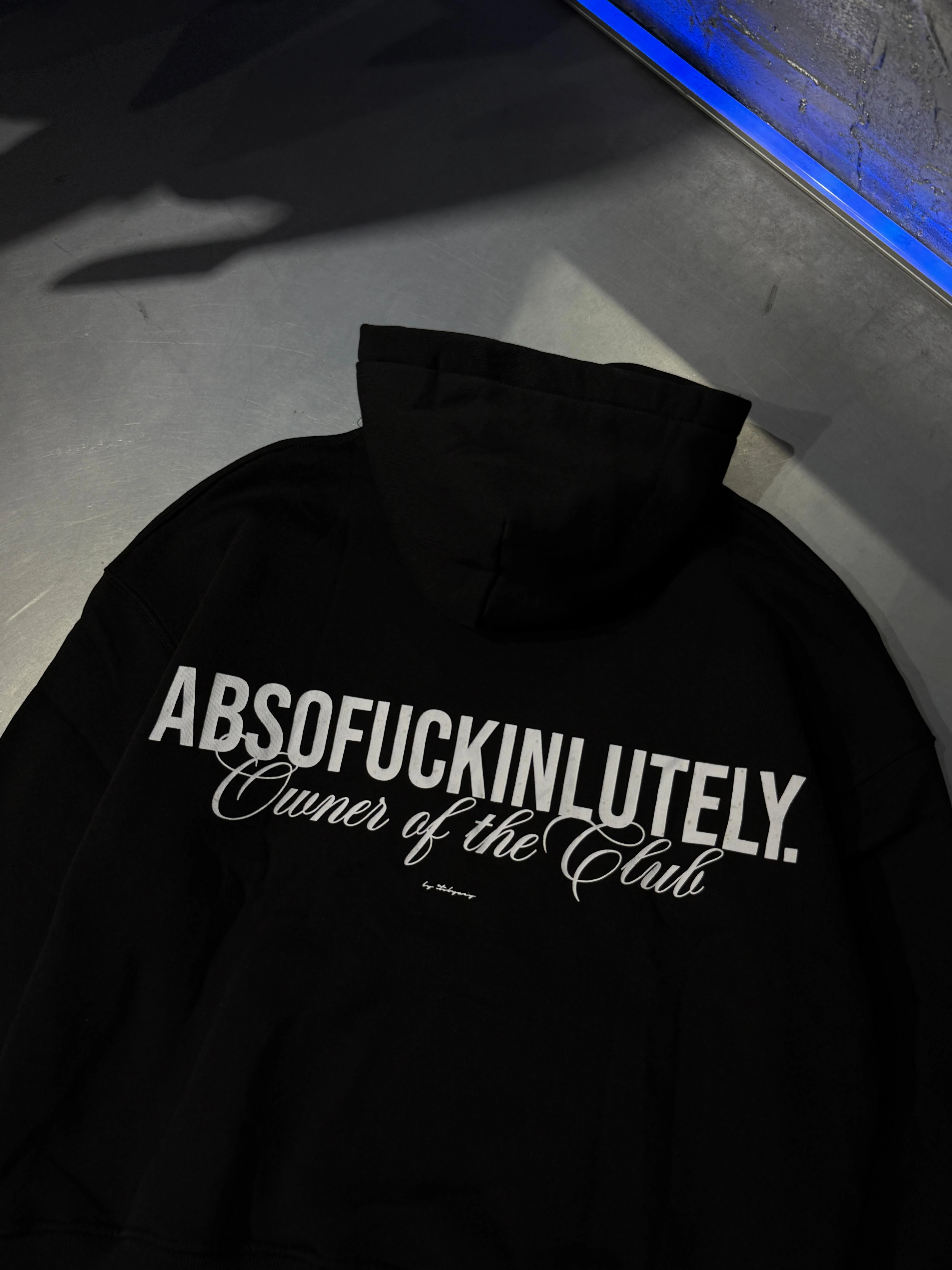 Boxy Kalıp Abso printed Hoodie Şardonlu