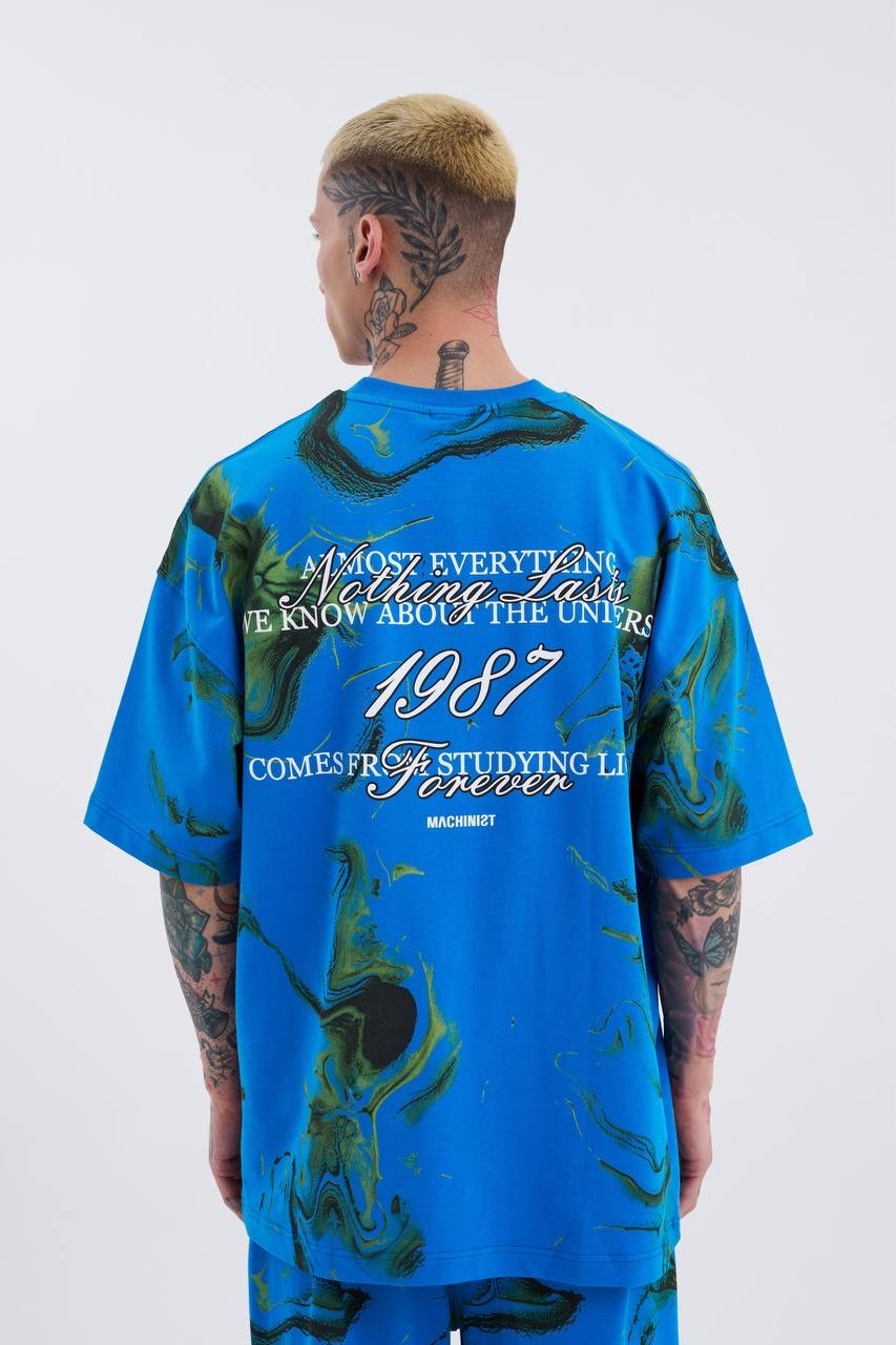 Nothing Last Abstract Oversize T-Shirt