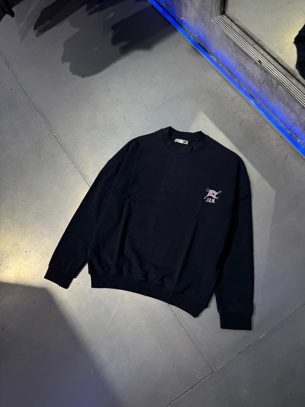Life Of Chaos Baskılı Oversize Sweatshirt