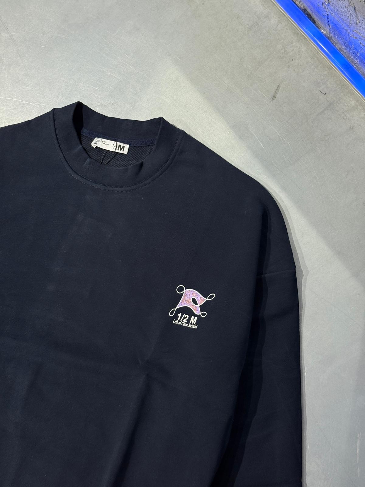 Life Of Chaos Baskılı Oversize Sweatshirt
