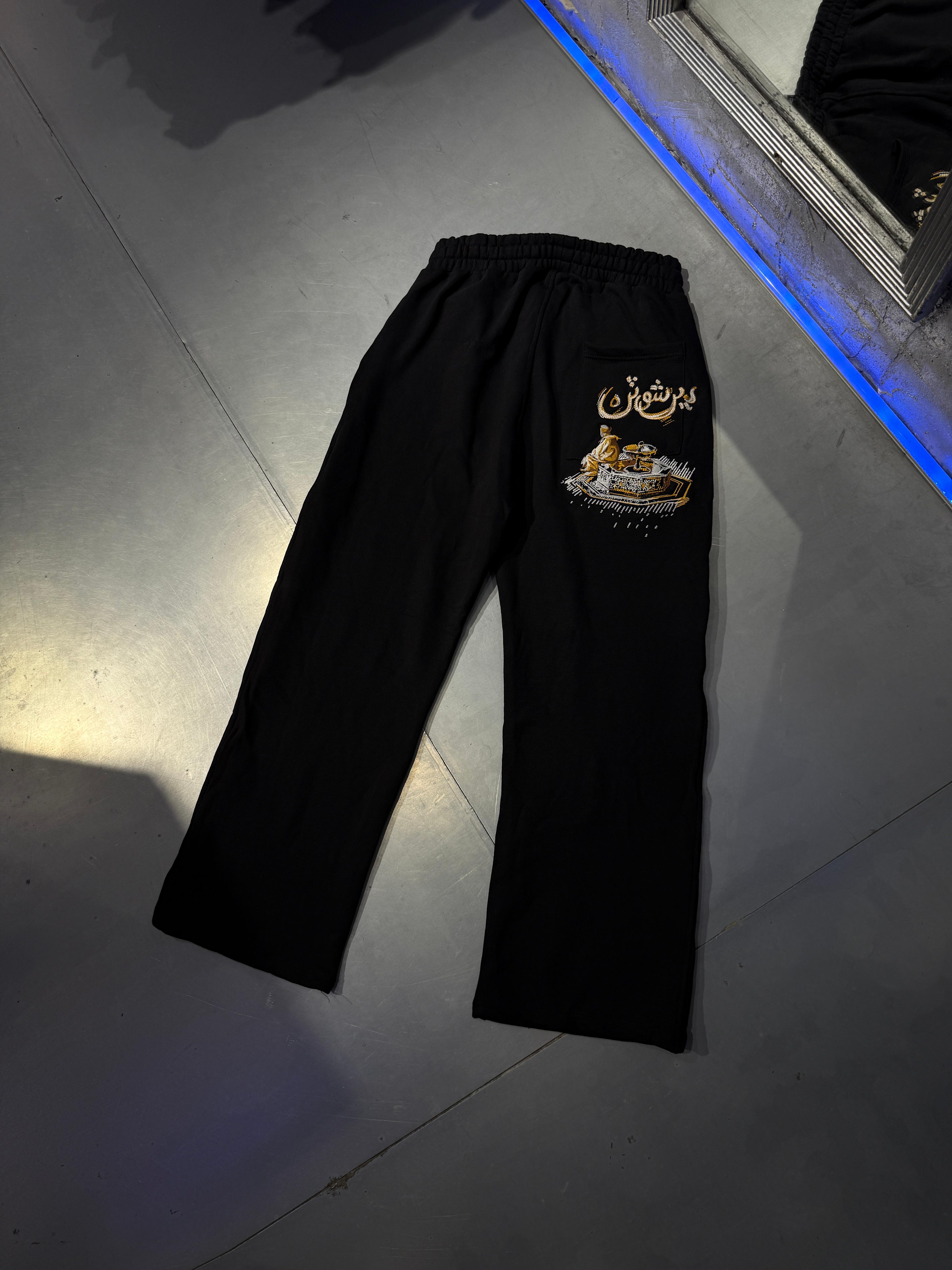 Baggy Eşofman Altı Arkası Ethnic Nakış Detaylı 