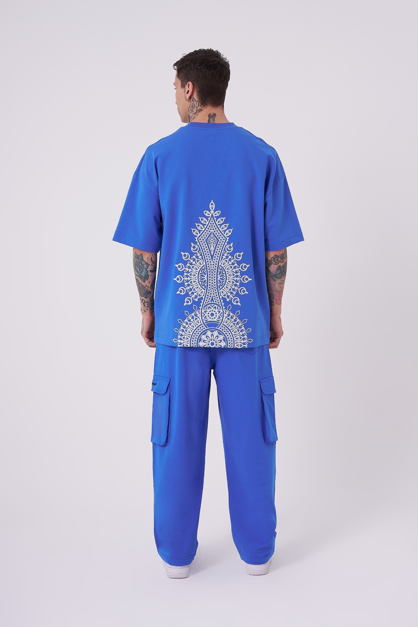 Ethnic Nakışlı Oversize T-Shirt