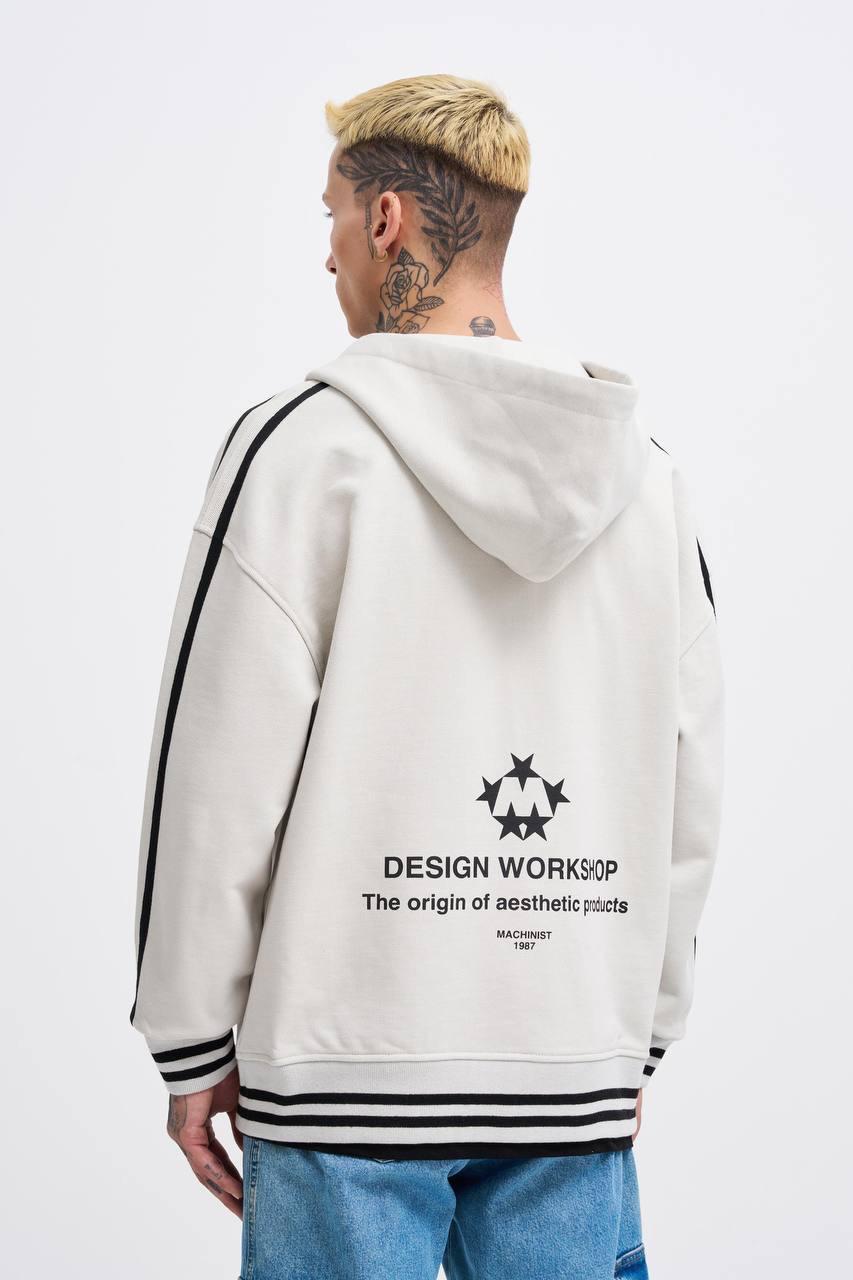 87 Desing Zip Fermuarlı Hoodie
