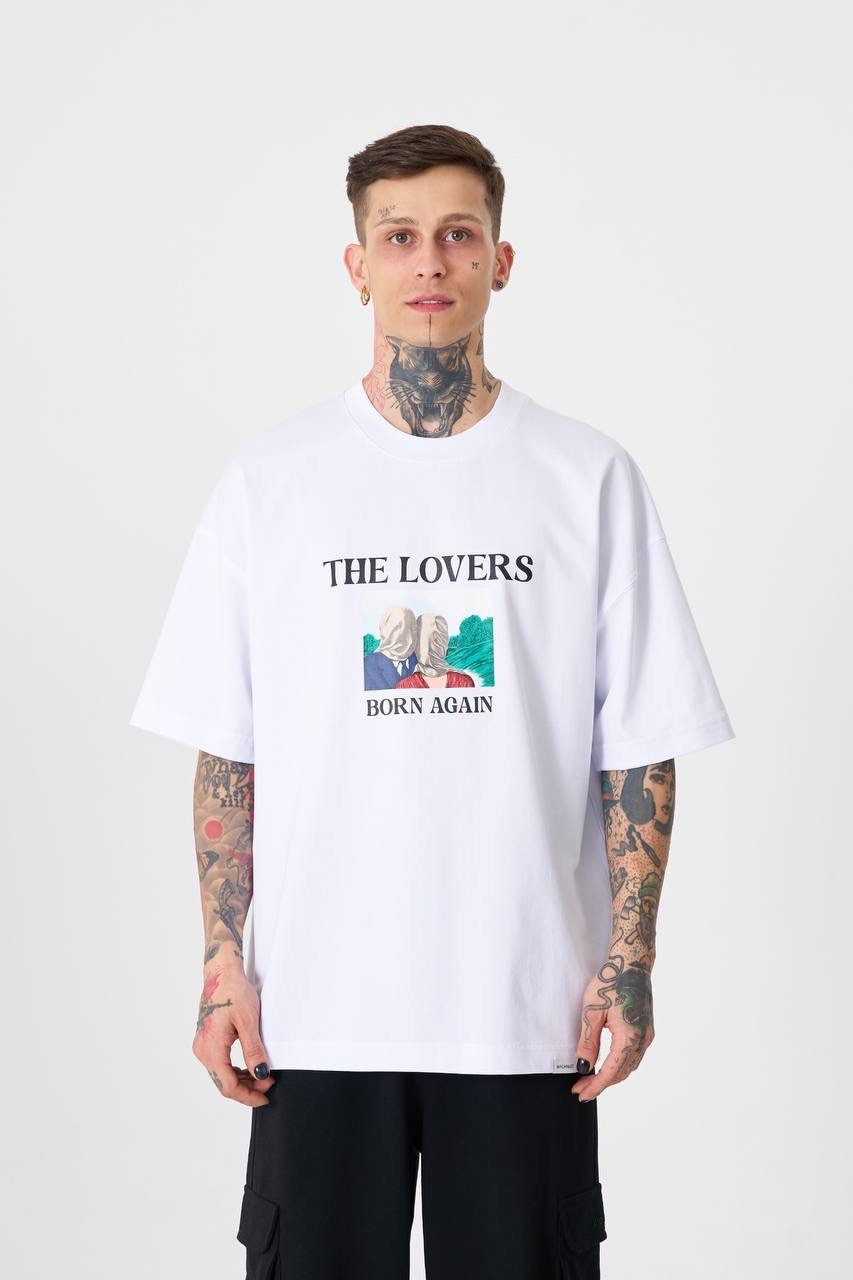 The Lovers Oversize T-Shirt - Beyaz