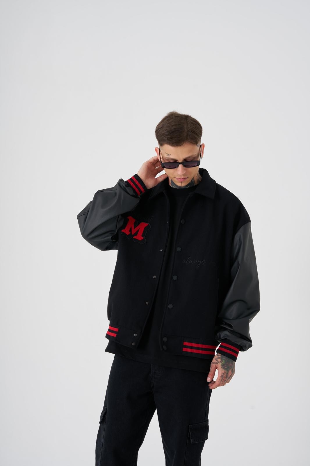 OVERSIZE PITBULL EMBROIDERY BOMBER JACKET