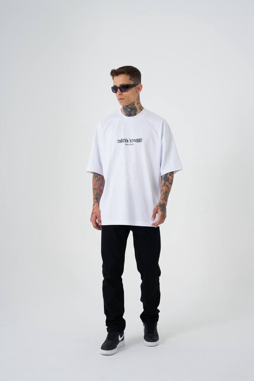Oversize Endless Struggle White T-Shirt 