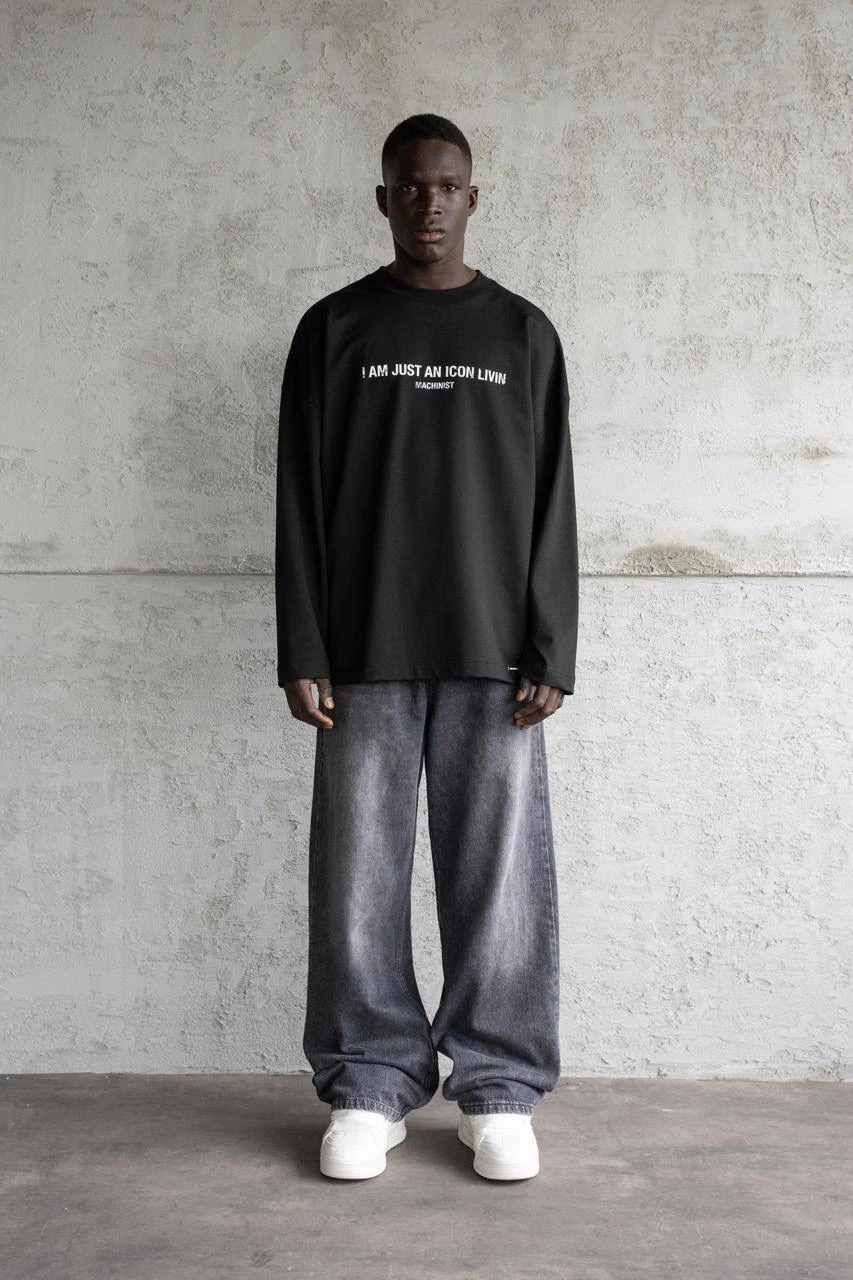 Chest Printed Long Sleeve Sweatshirt