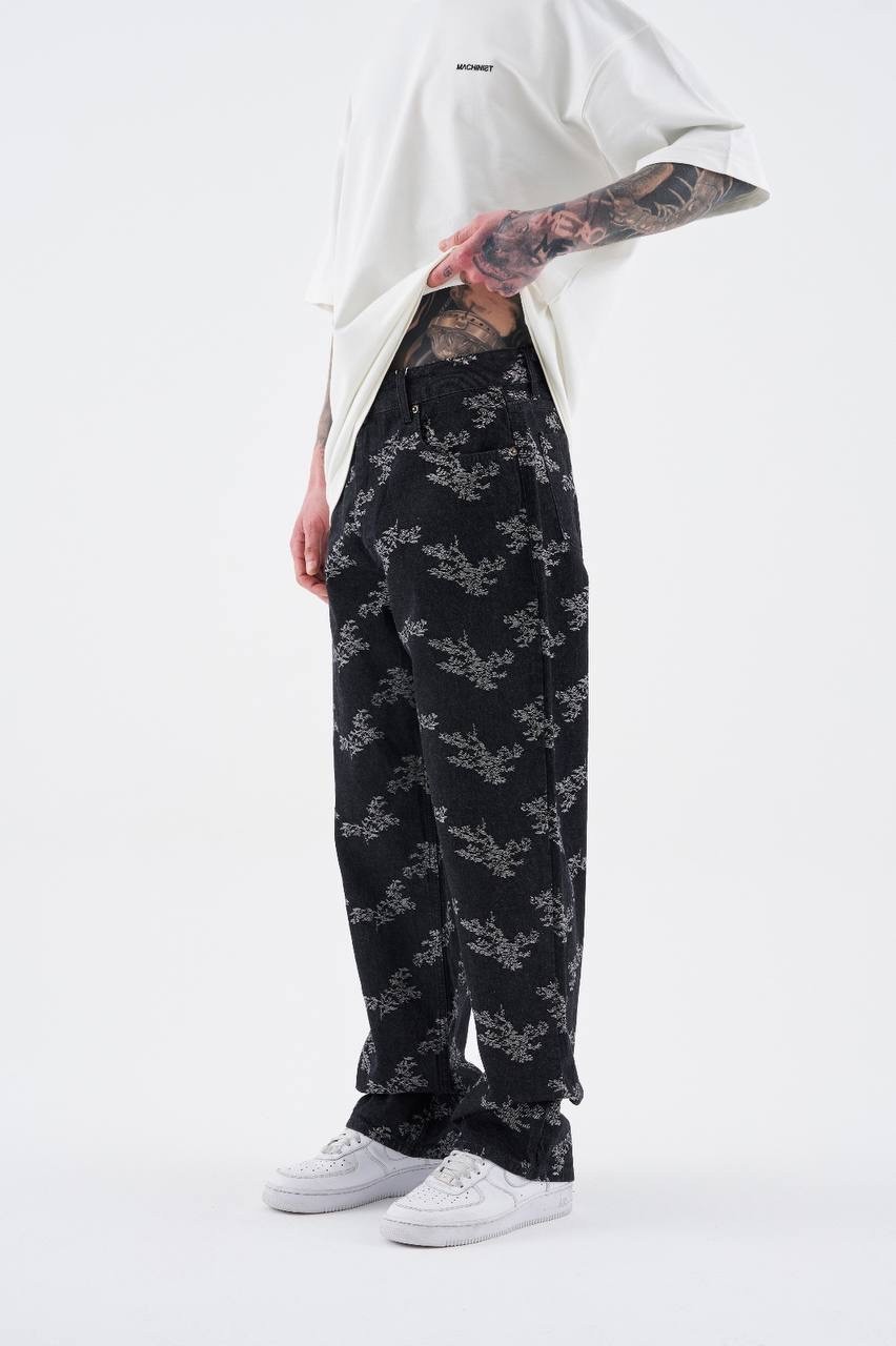 Flower Patterned Jean