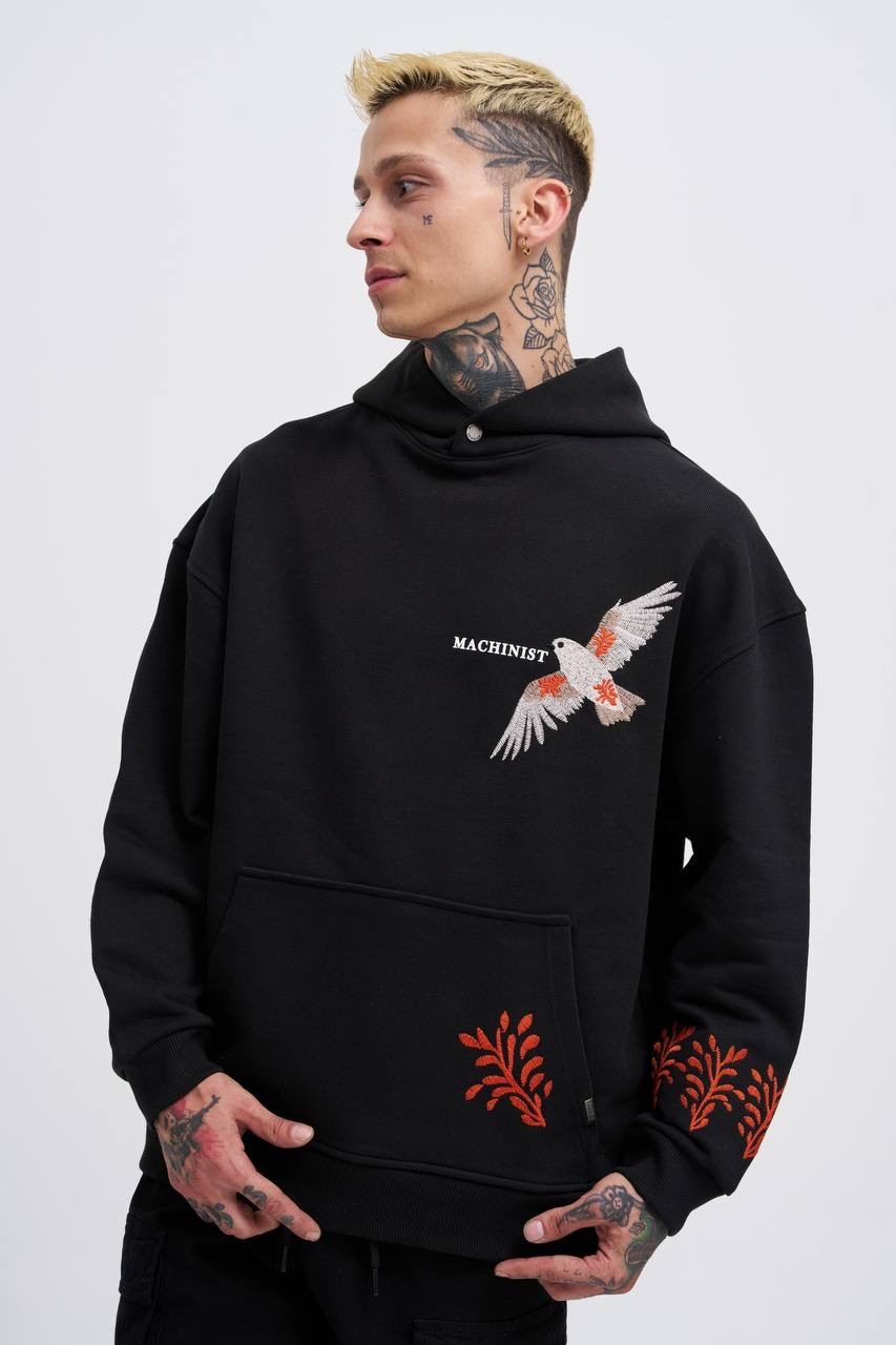 Embroidery Bird Premium Hoodie