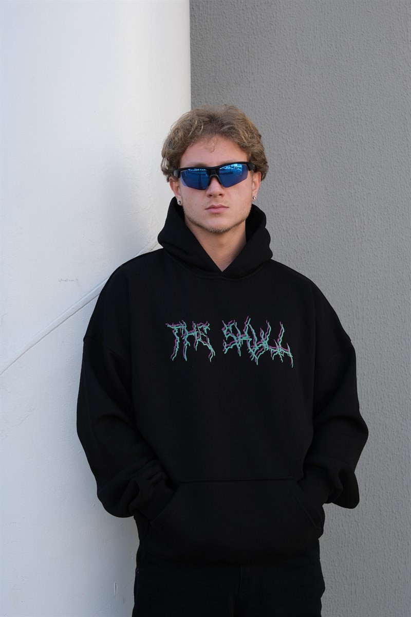 The Skull Siyah Şardonlu Hoodie