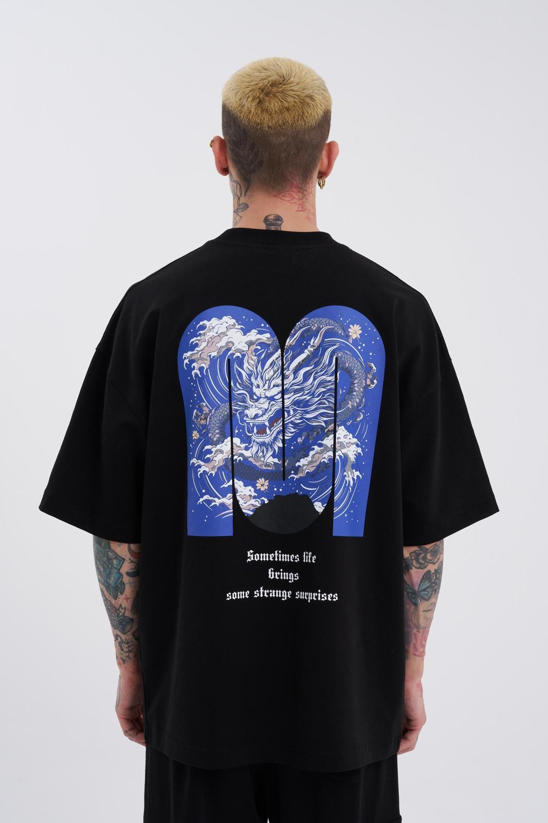 Dragon Printed Oversize T-Shirt