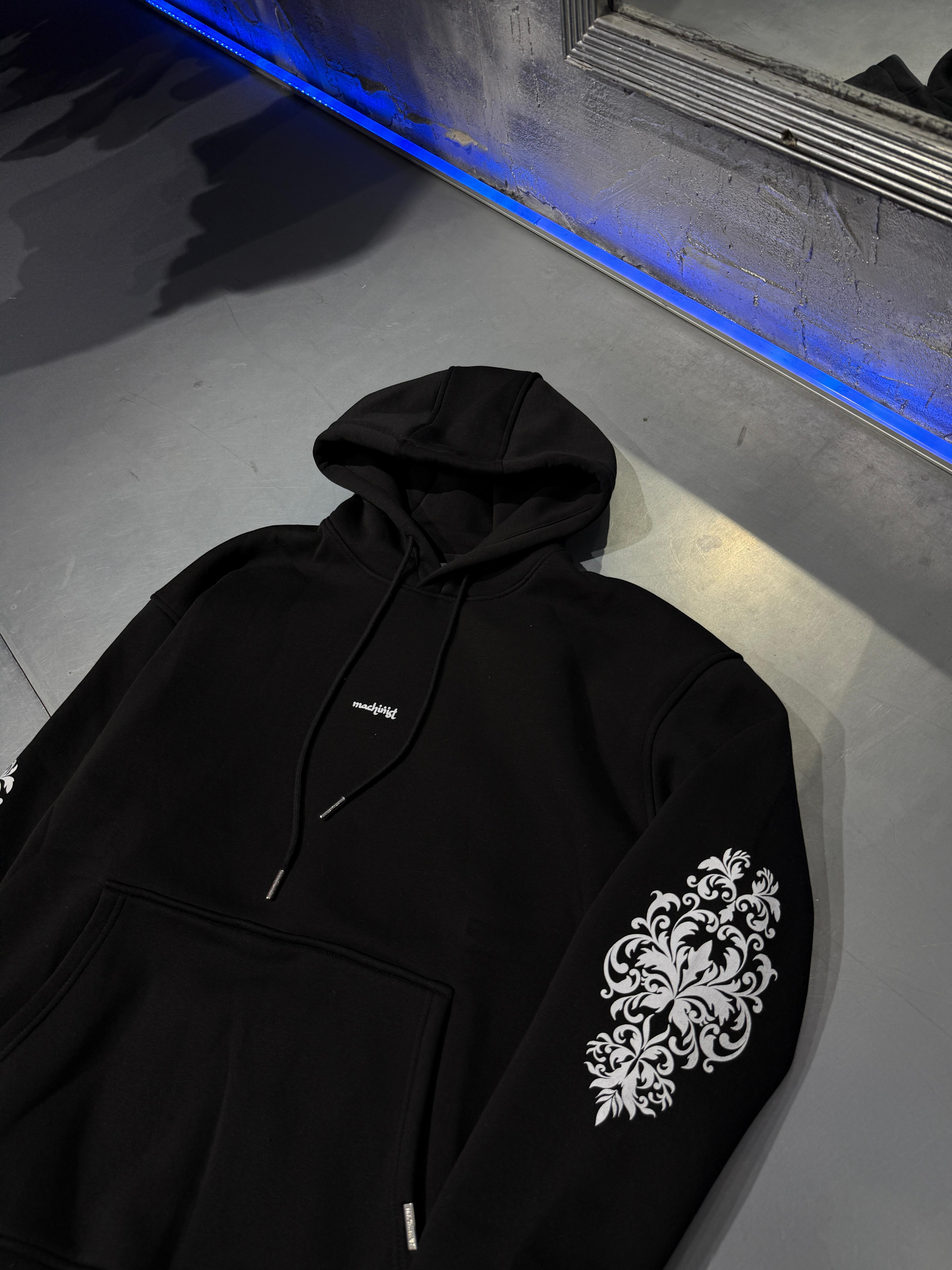 Ethnic Printed Hoodie Şardonlu