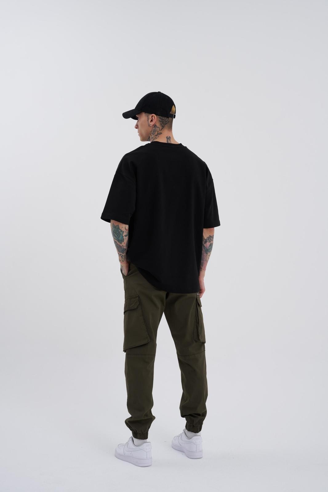 Relaxed Fit Cargo Jogger - Dark Khaki