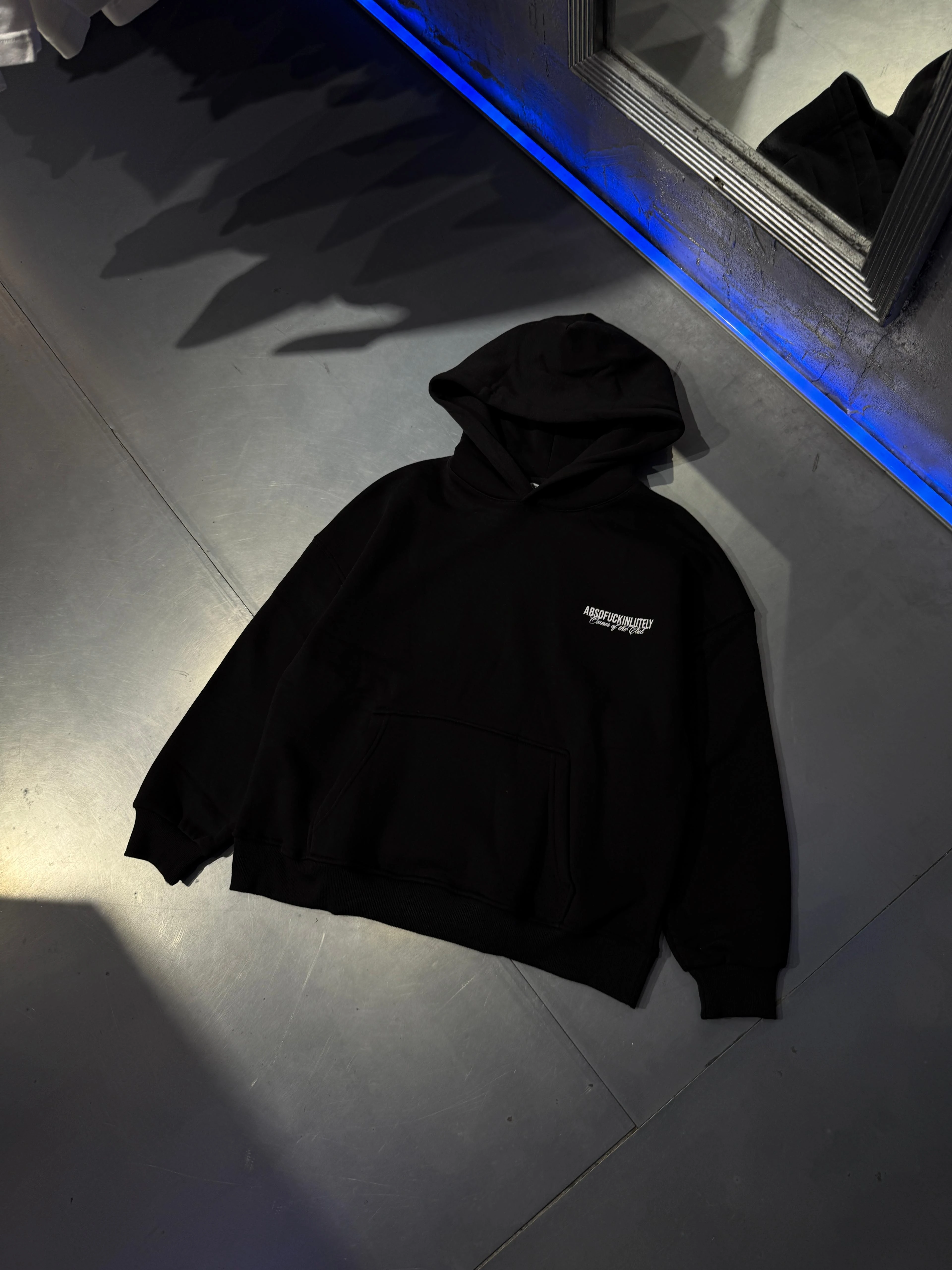 Boxy Kalıp Abso printed Hoodie Şardonlu