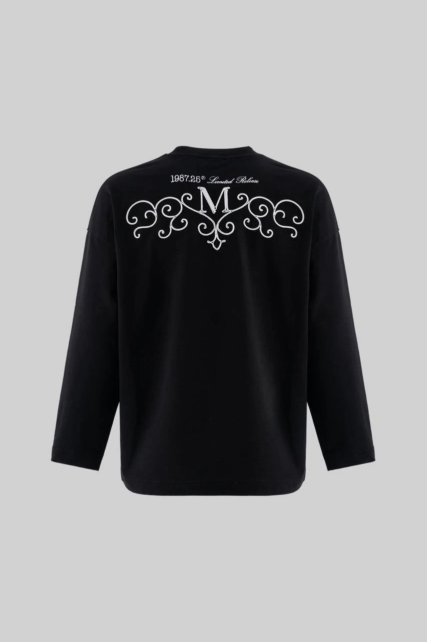 Technical Emroidered Long Sleeve - Siyah