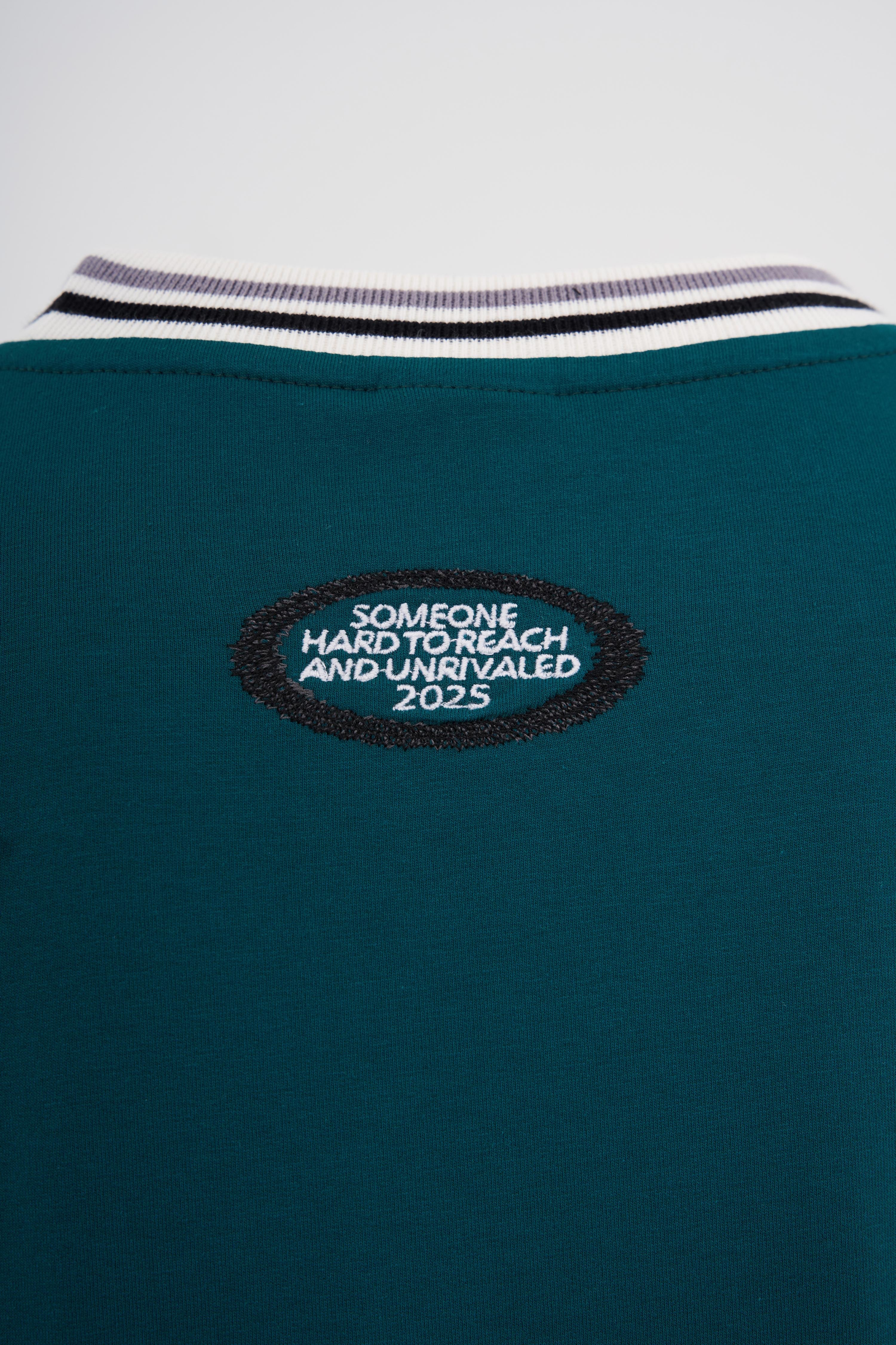 Oversize Striped And Embroidered  T-Shirt