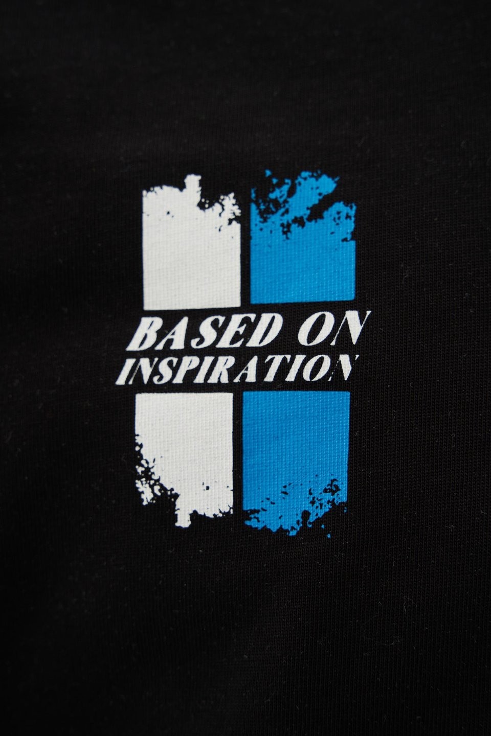 Printed and Yıkamalı Polo Oversize Siyah Tişört