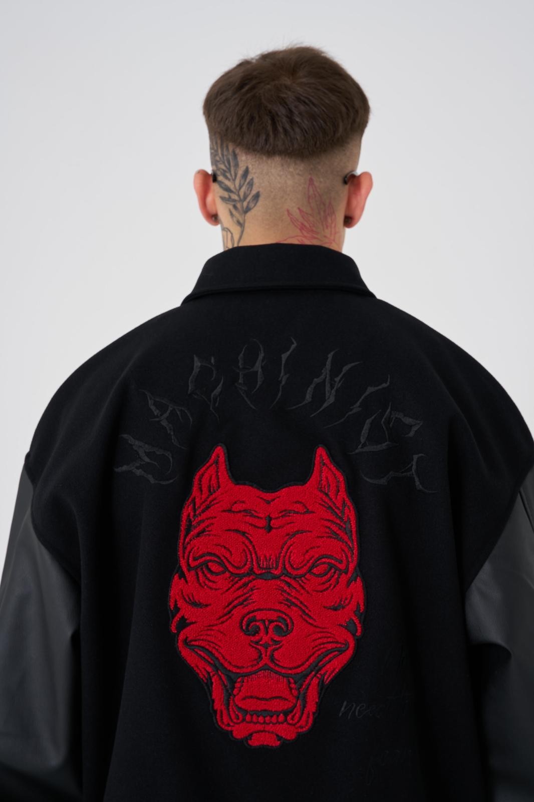 OVERSIZE PITBULL EMBROIDERY BOMBER JACKET