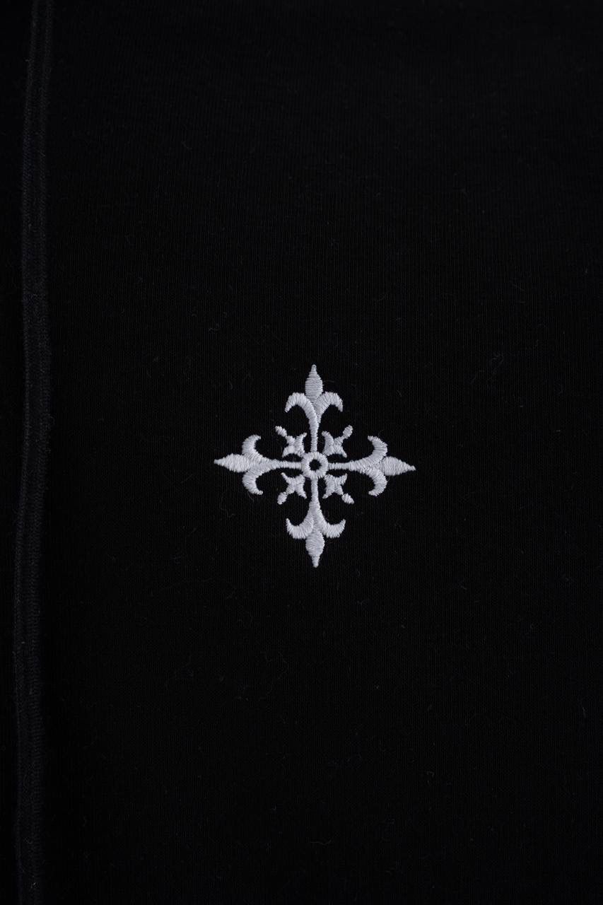 Ornamental Embroidery Hoodie Şardonlu