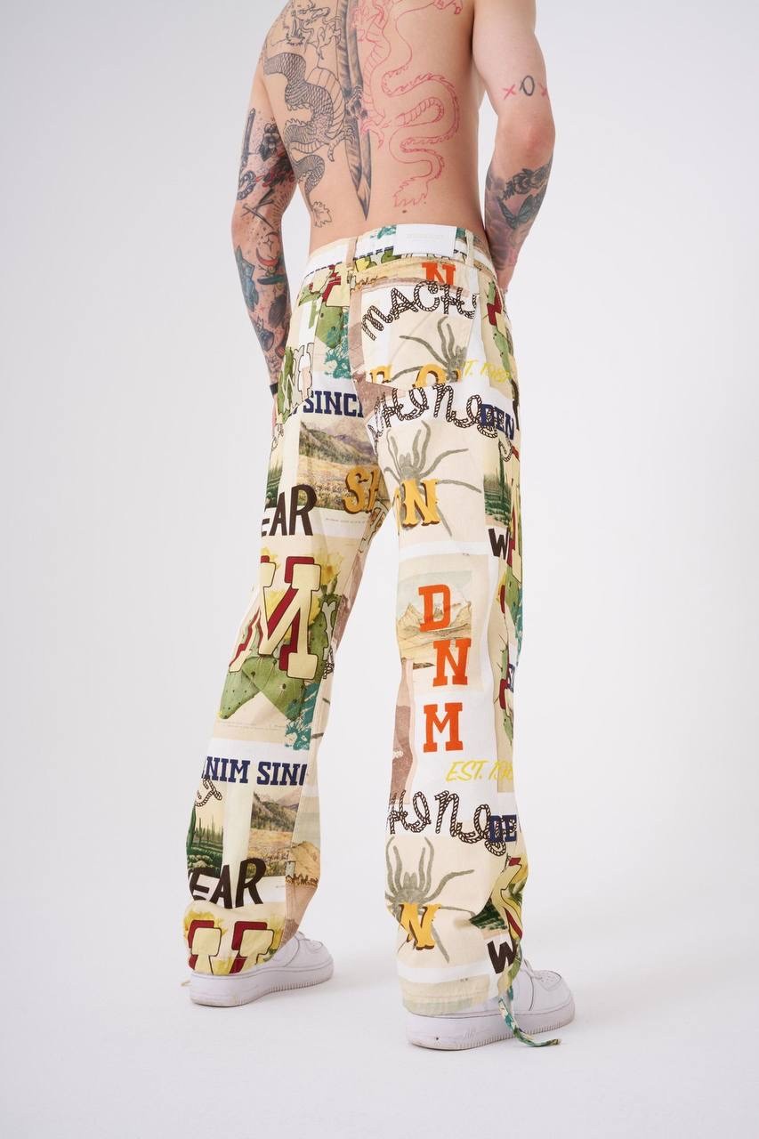 Baggy Sunset Printed Pantolon