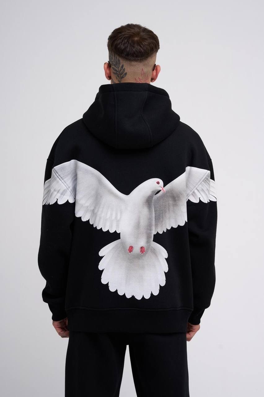 OVERSIZE RISE ABOVE PRINTED HOODIES