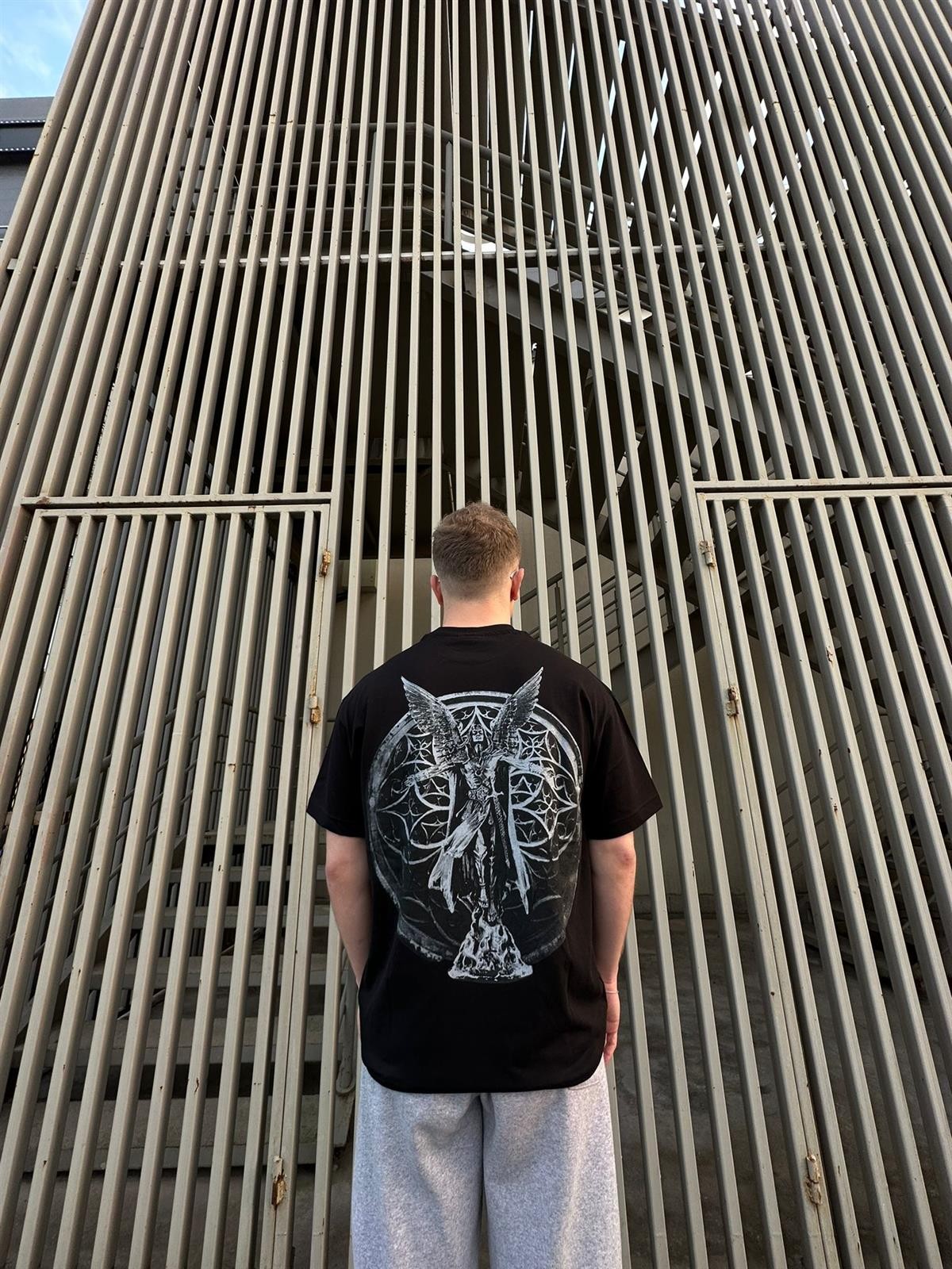 Mhm Studio War Angel Oversize T-Shirt Siyah