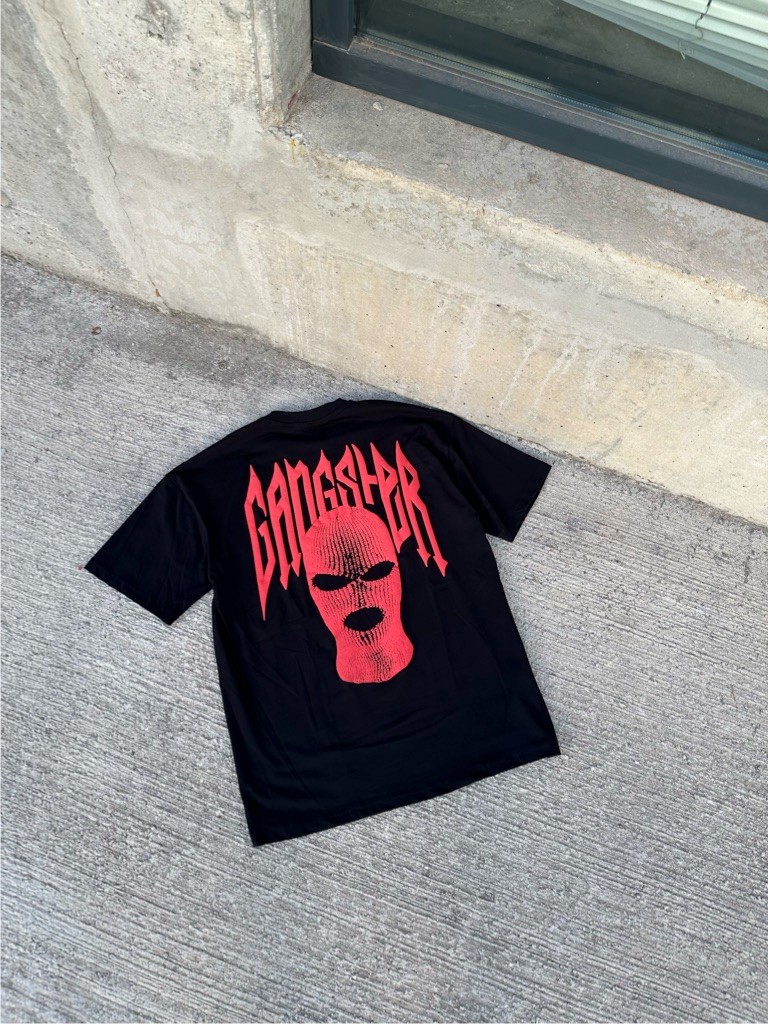 Gangster Kabartmalı Baskı Oversize T-Shirt