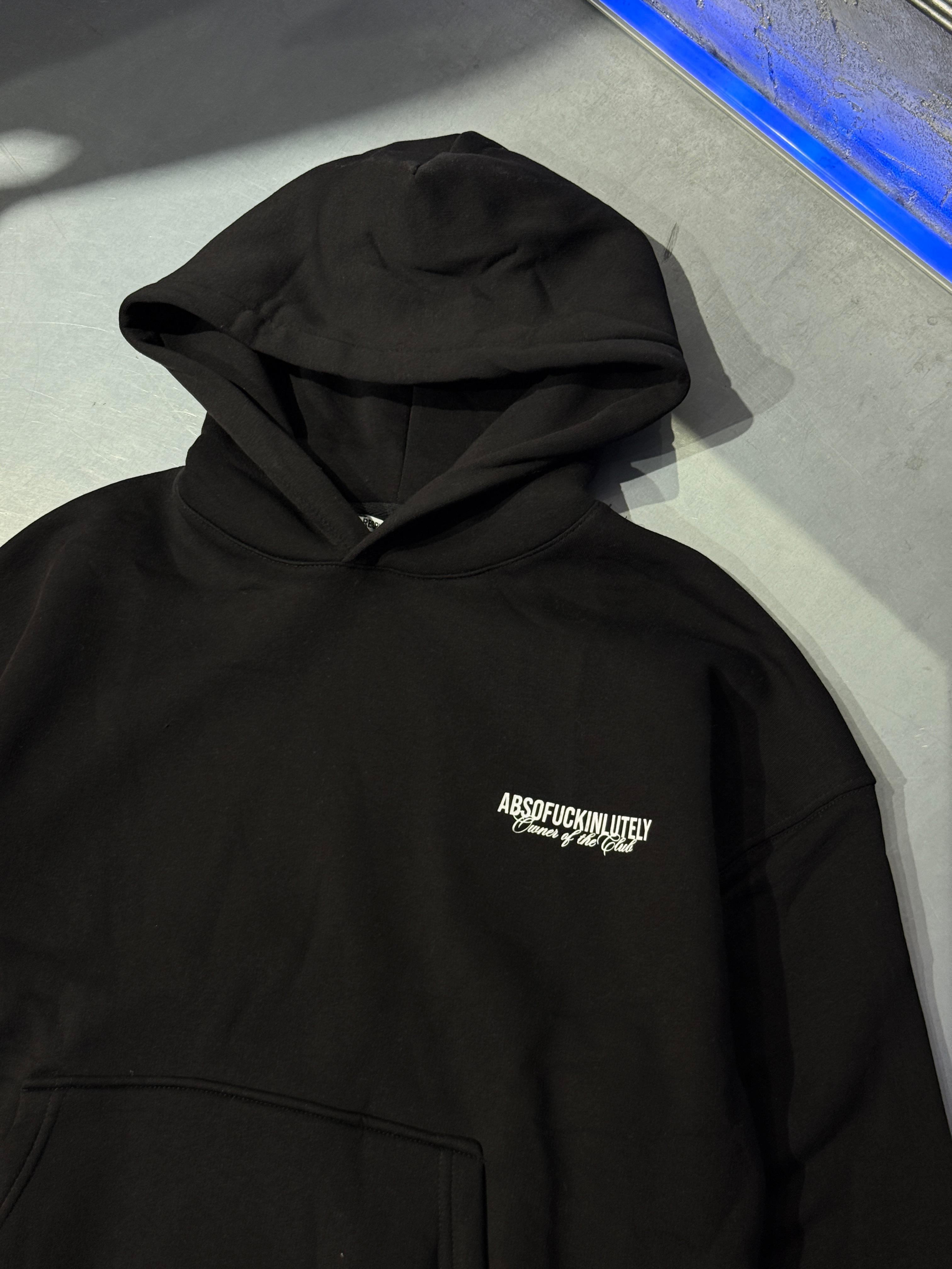 Boxy Kalıp Abso printed Hoodie Şardonlu