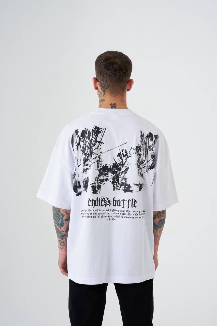 Oversize Endless Struggle White T-Shirt 