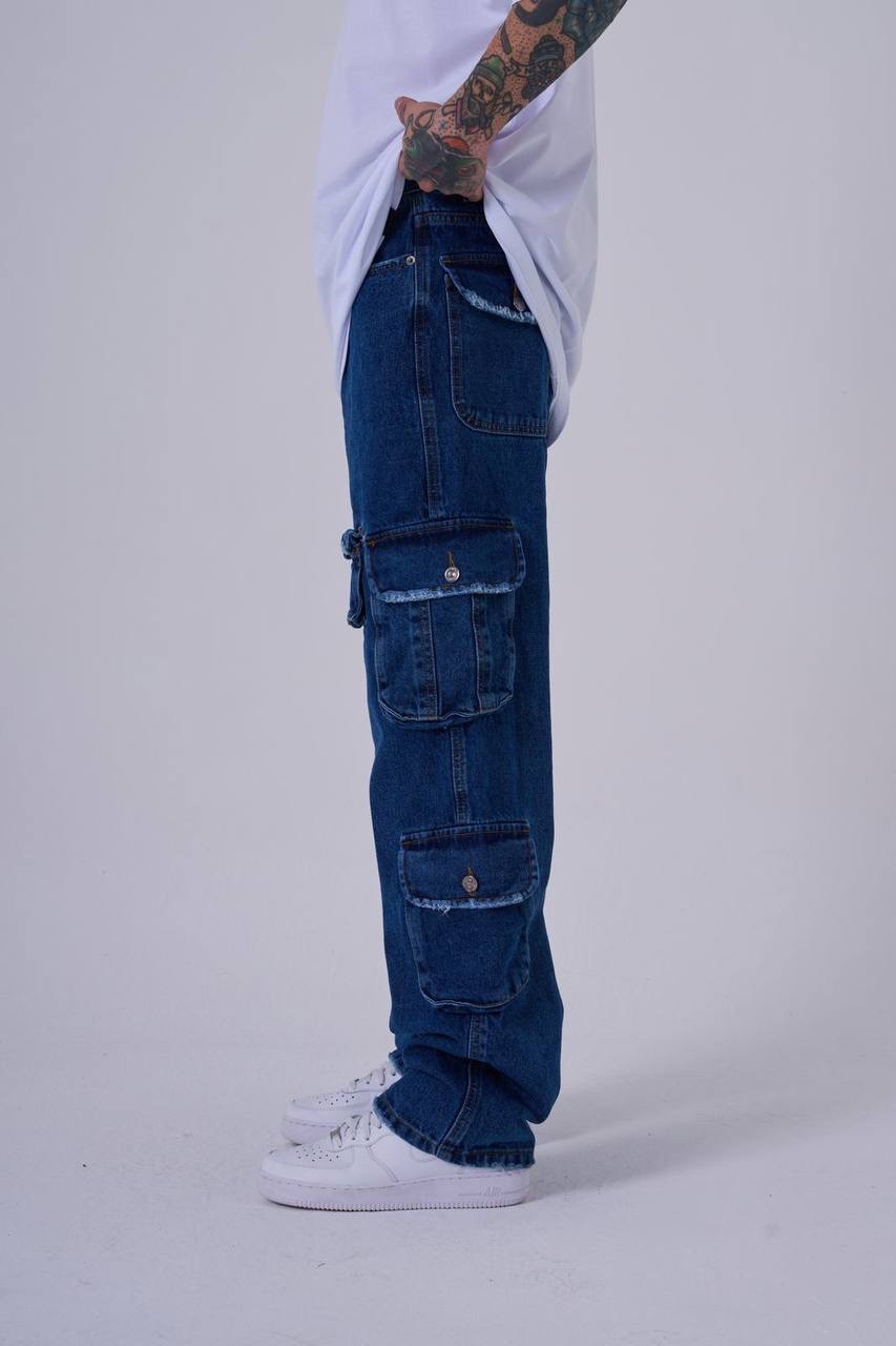 With Cargo Pocket Baggy Jean