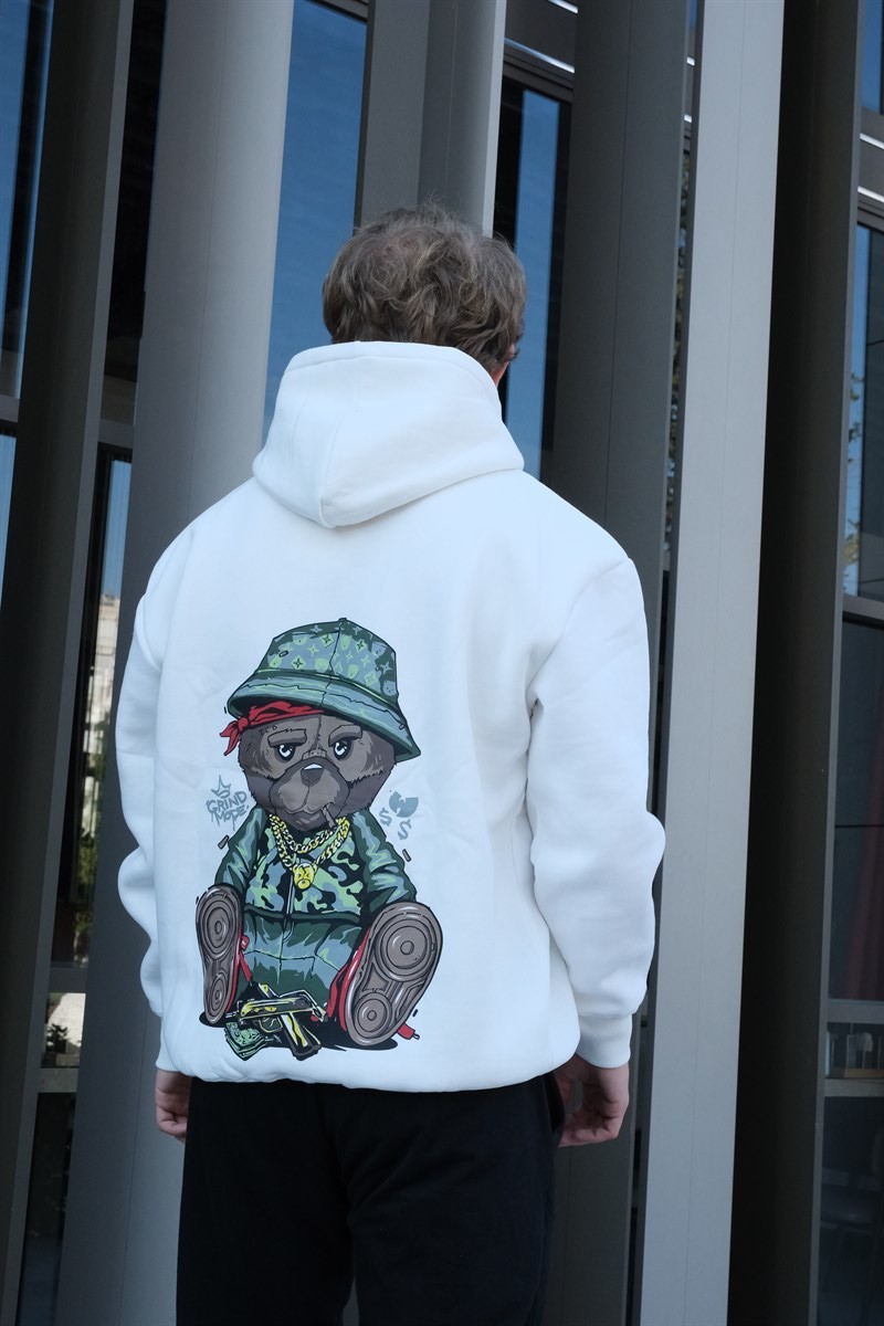 Banner Şardonlu Siyah Hoodie