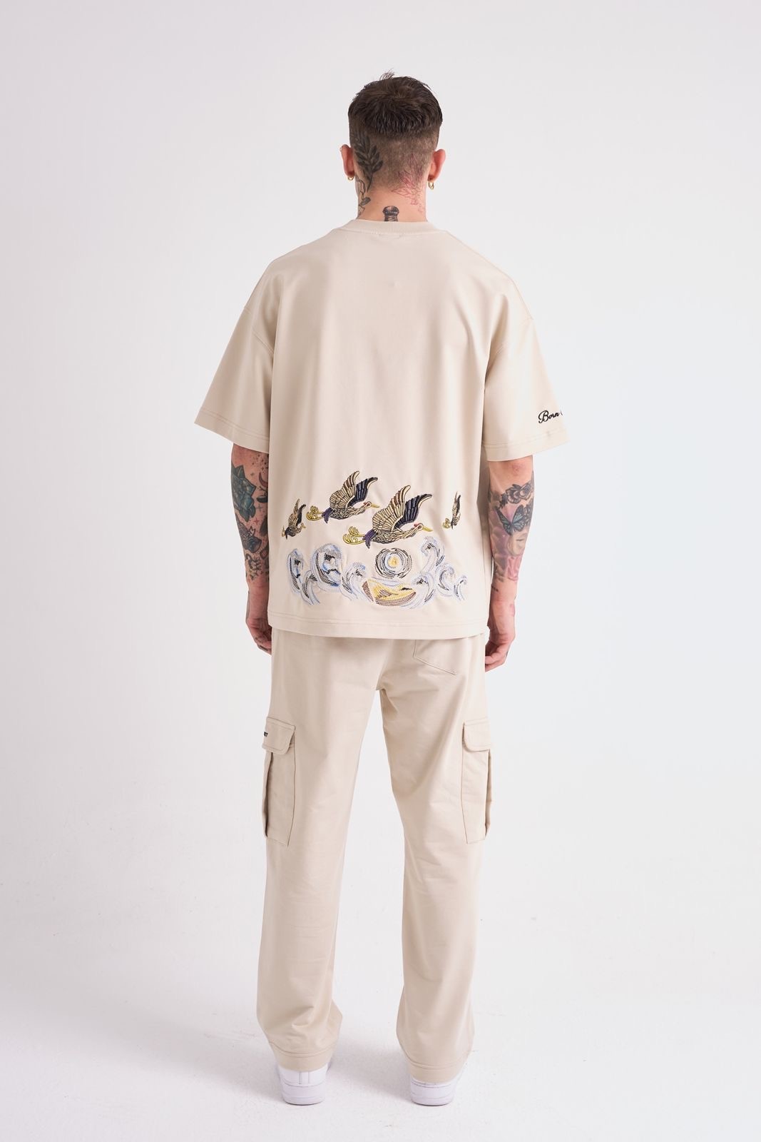 Migrant Bird Nakışlı Oversize T-Shirt