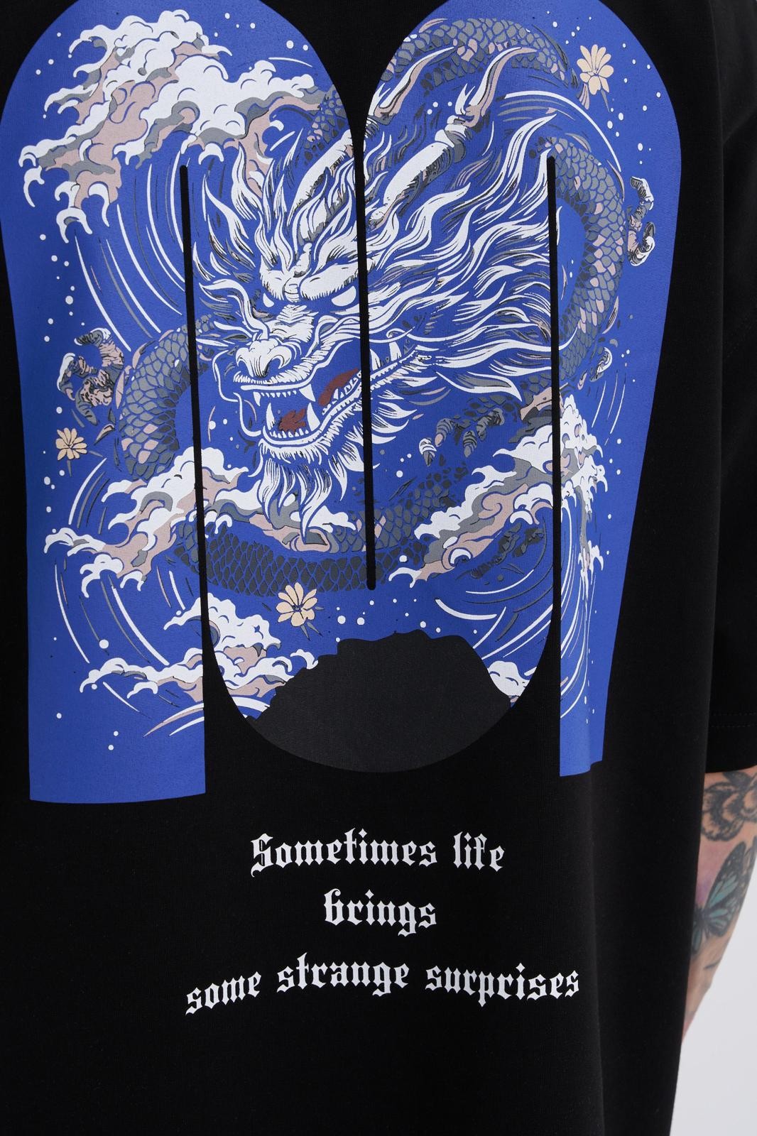 Dragon Printed Oversize T-Shirt