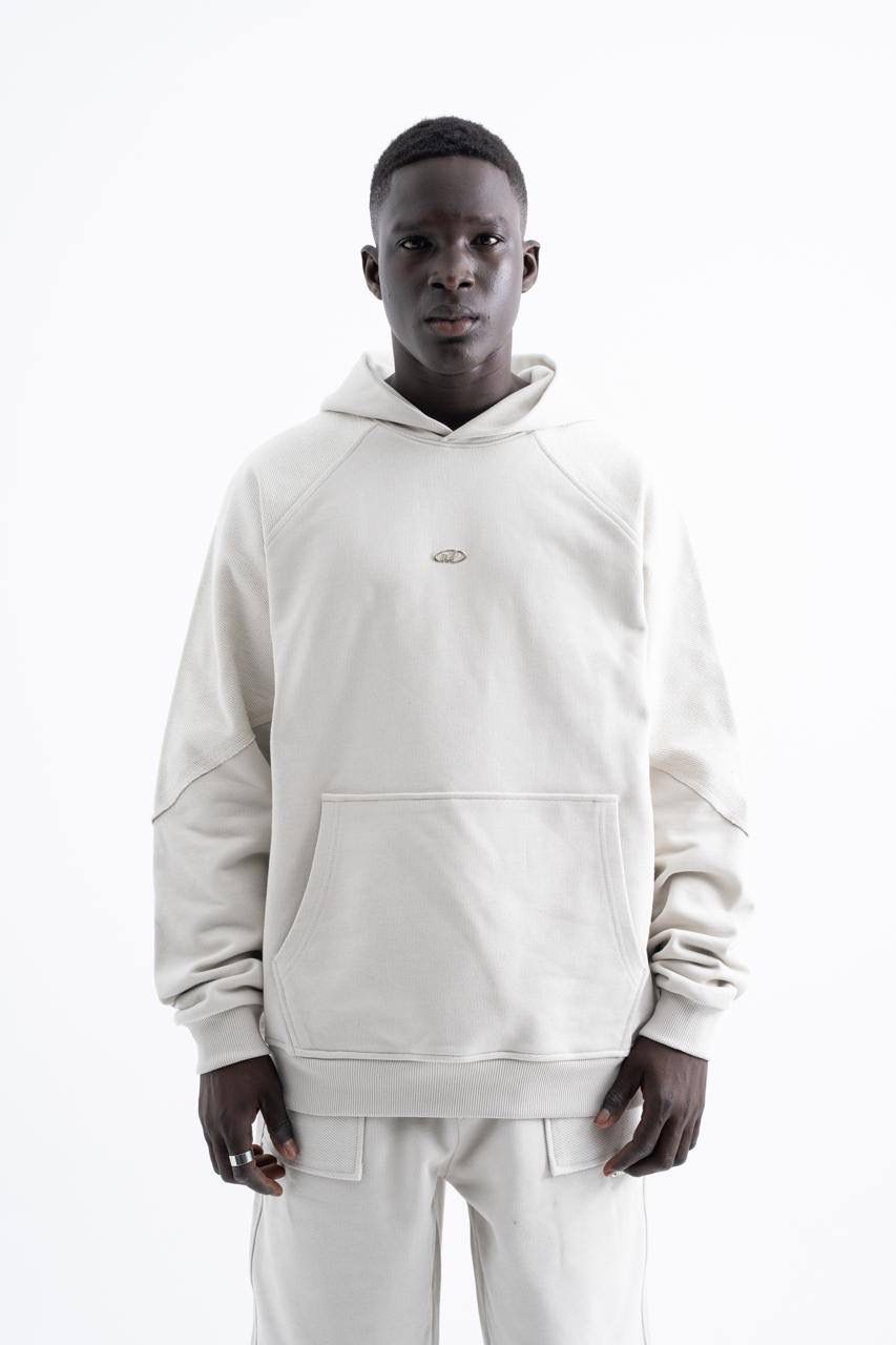 'M' Metal Minimal Baskılı Hoodie  - Space Gri