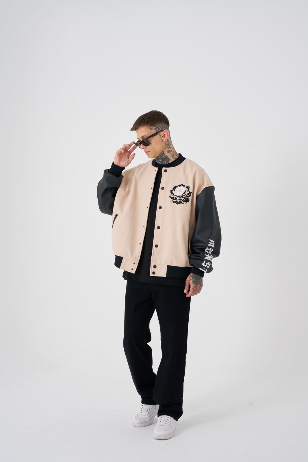 OVERSIZE THE REAPER EMBROIDERY BOMBER JACKET