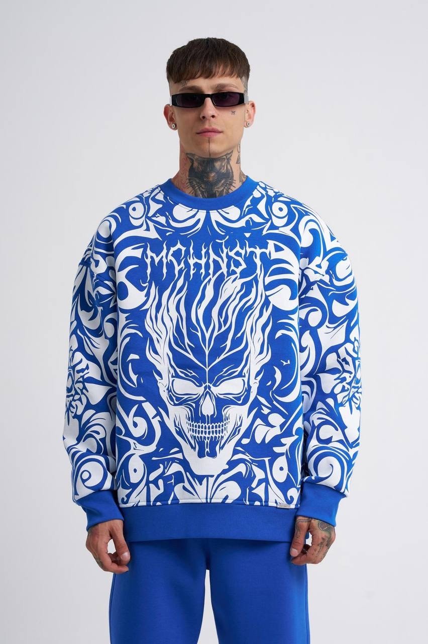 Ethnical Skull Sweatshirt - Saks Mavi