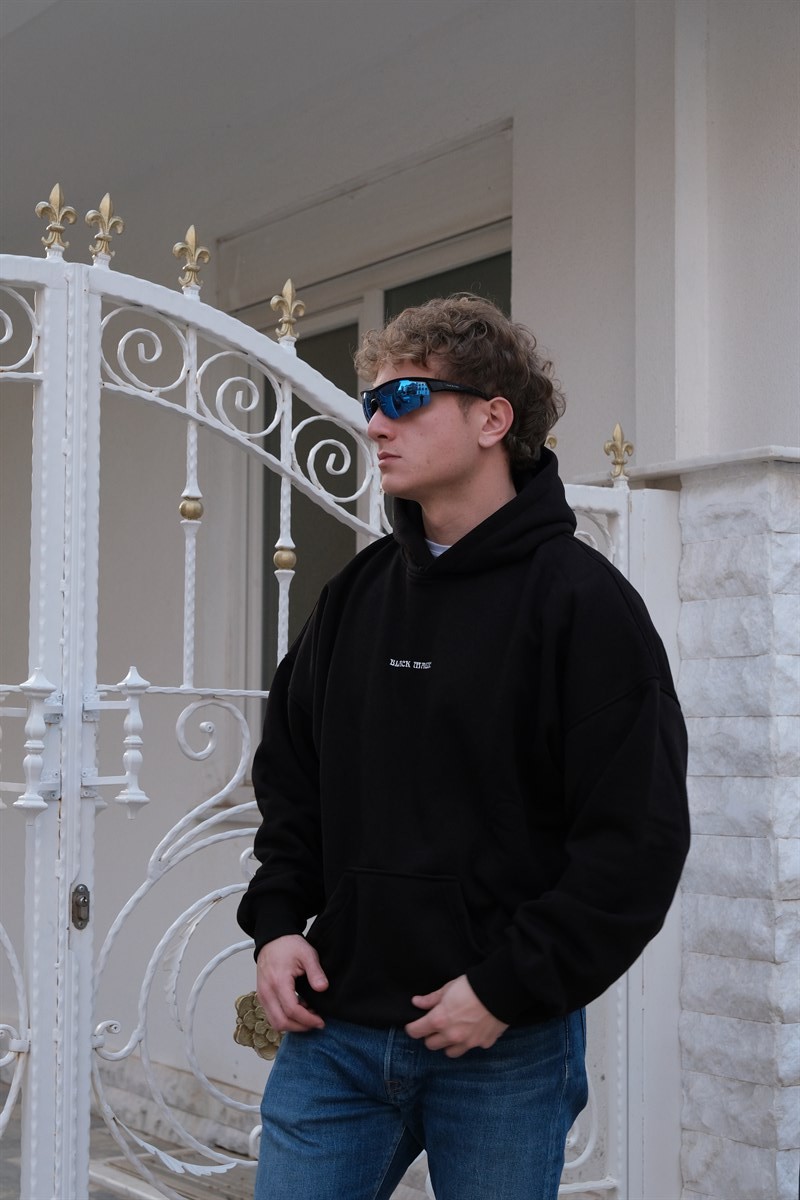 Oversize Black Magic 3 İplik Şardonlu Hoodie