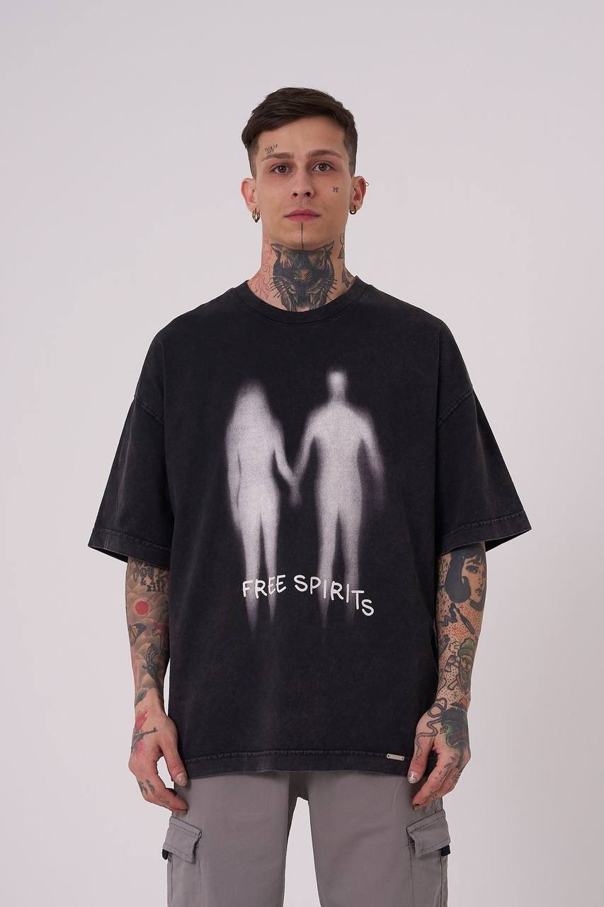 Free Spirit Acid Wash Oversize T-Shirt