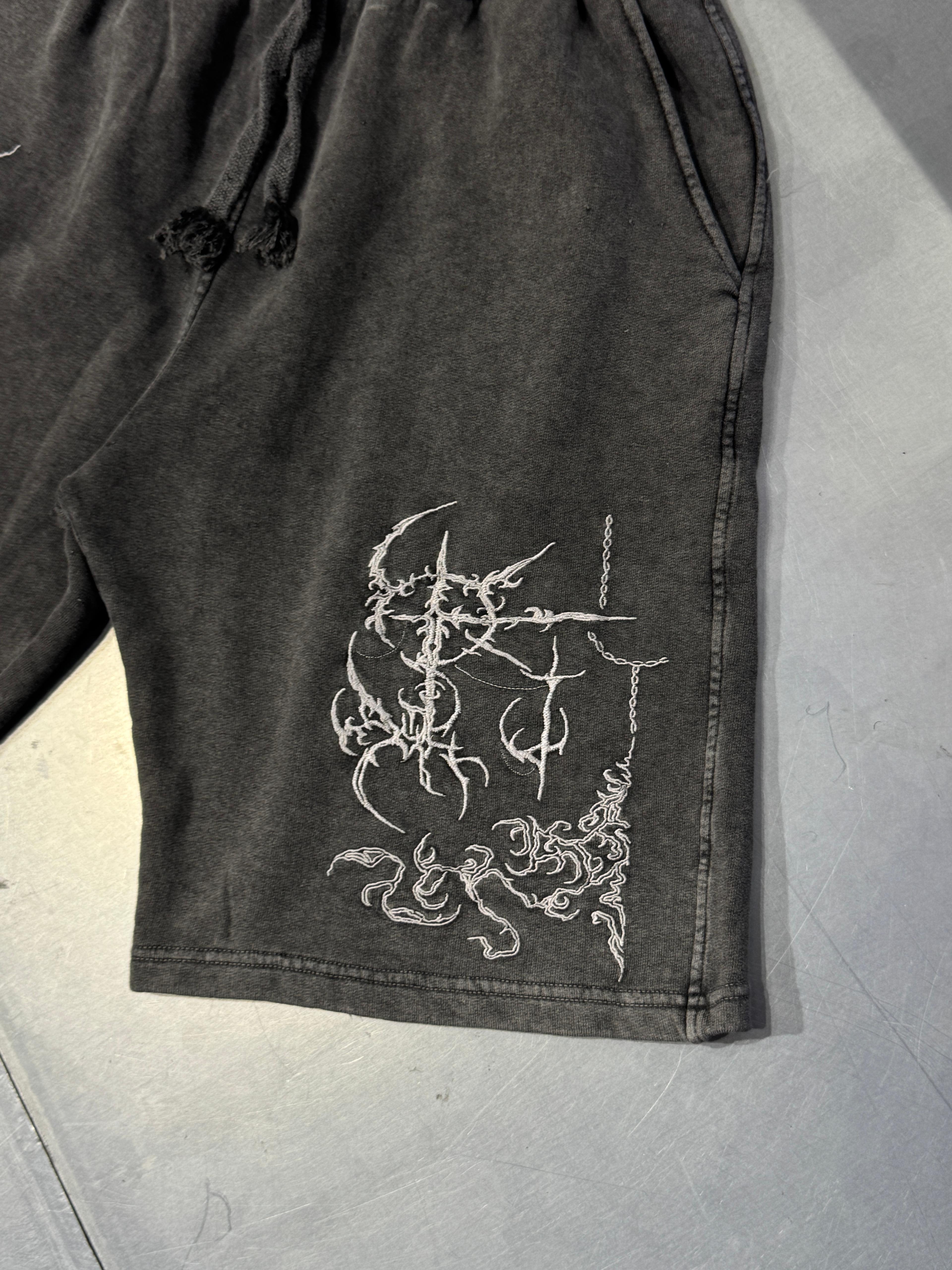 3 İplik Acid Wash Shadow Şort