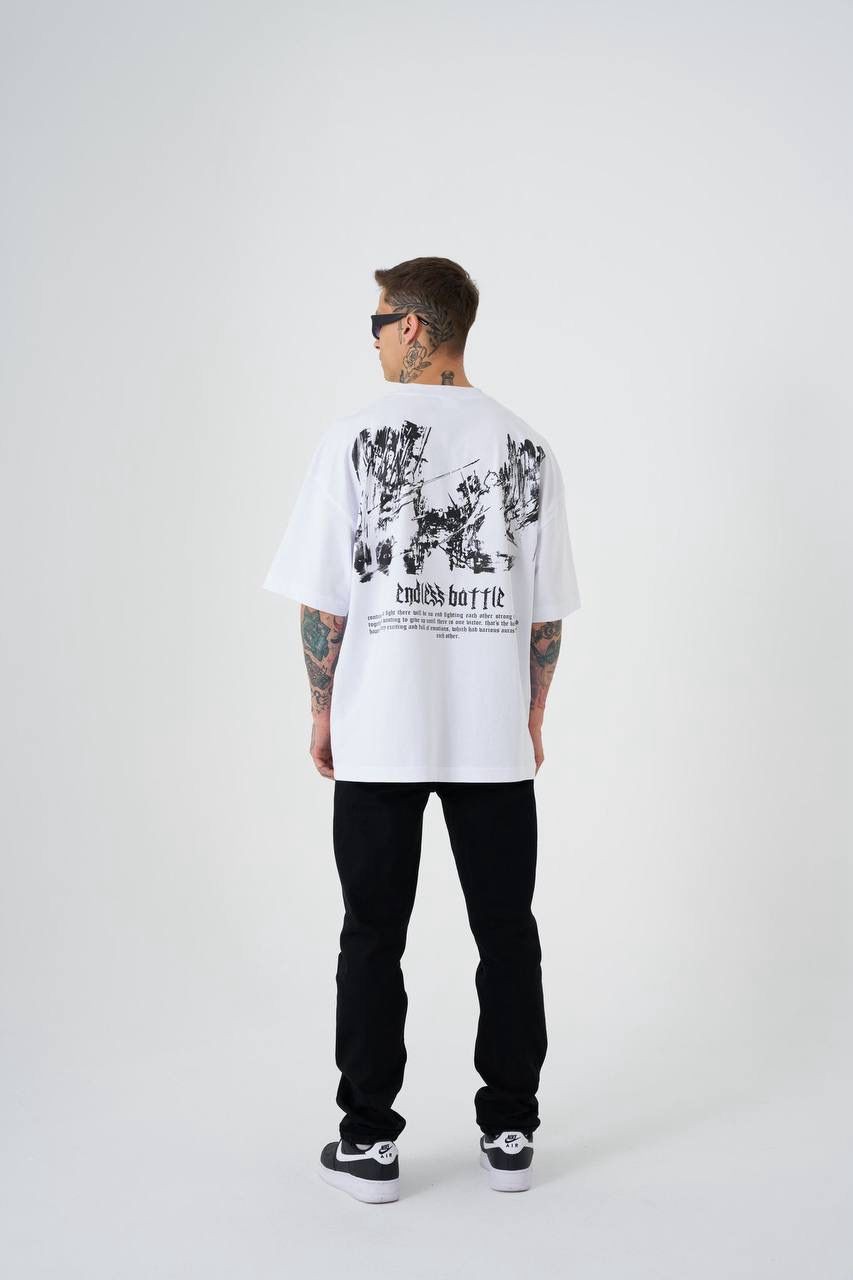 Oversize Endless Struggle White T-Shirt 
