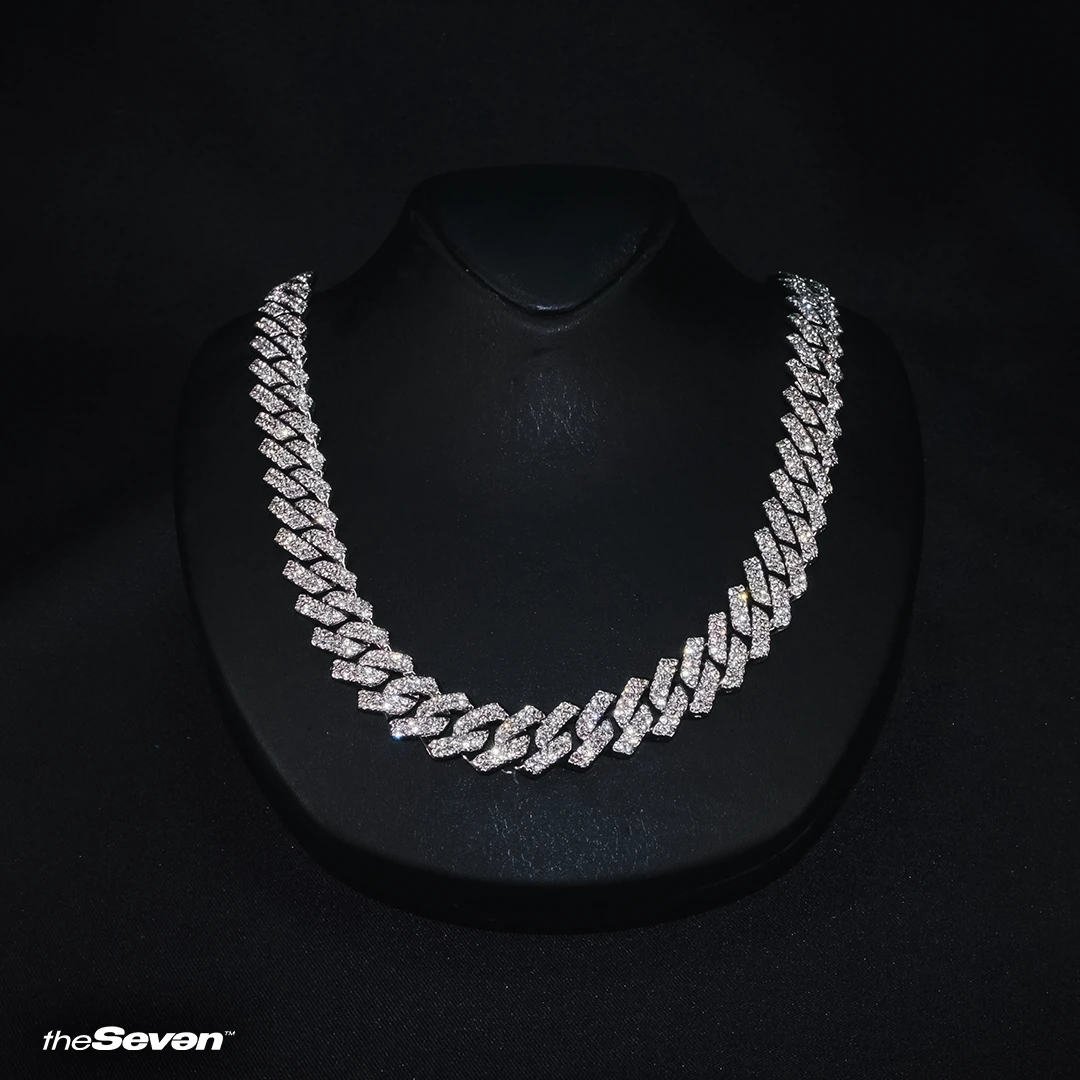 Iced Out 13mm 50cm Prong Chain Kolye 