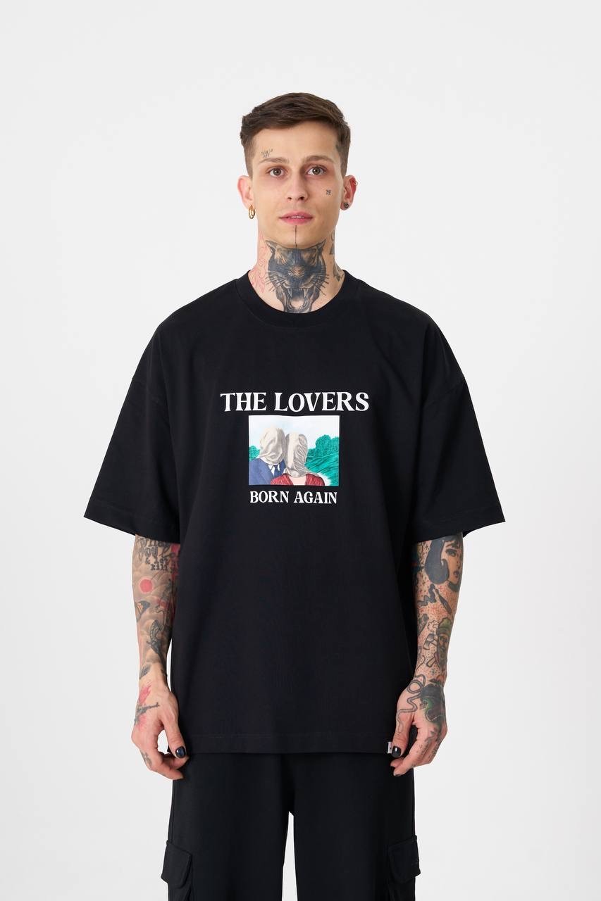 The Lovers Oversize T-Shirt - Siyah